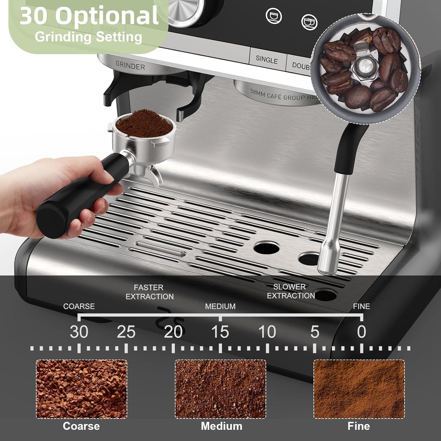Máquina de Espresso GarveeTech LX-PHO 20 Bar con Molinillo
