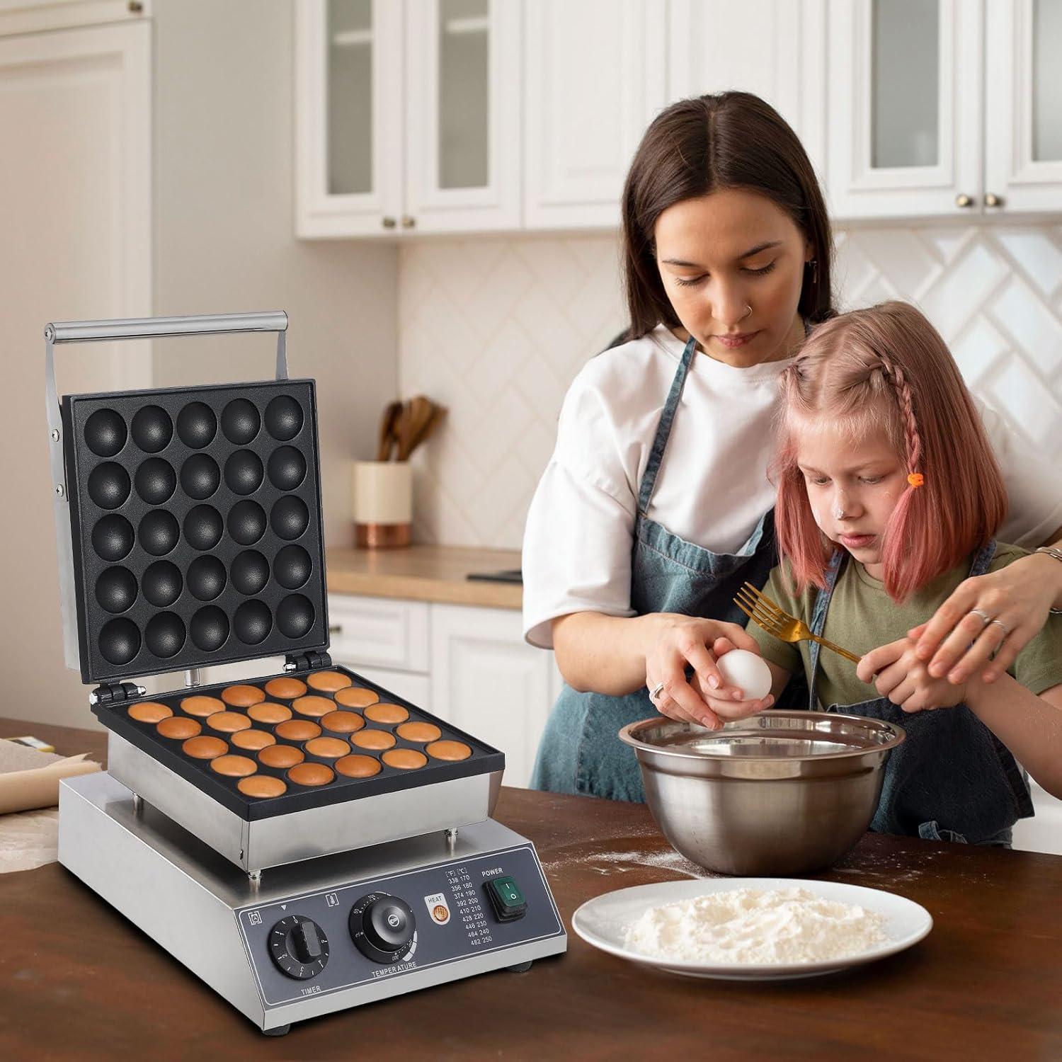 Mini Máquina de Pancakes Holandeses GarveeTech 25 Pcs 4.5 cm