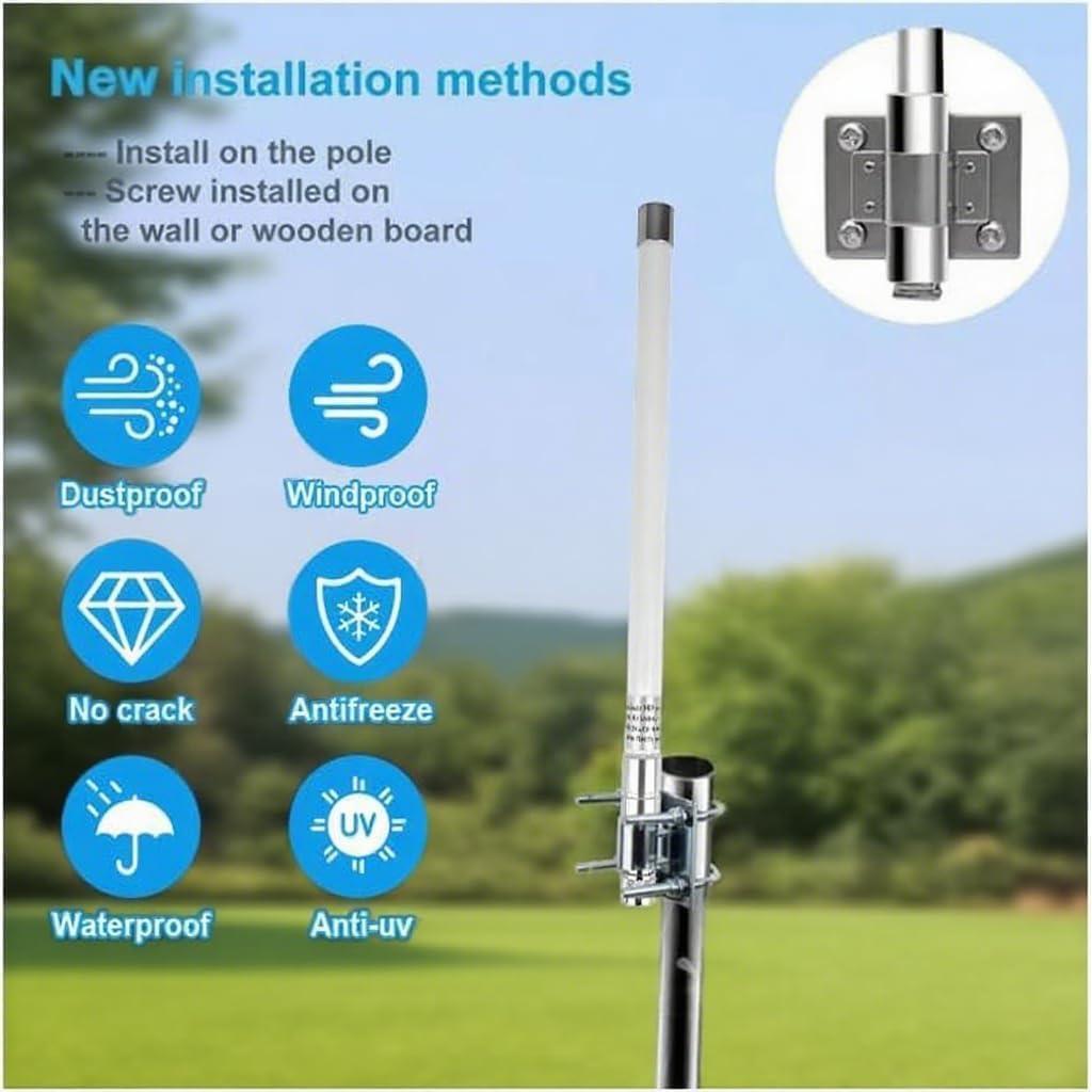 Antena de Fibra de Vidrio 20cm 915MHz 5.8dBi KMR195 para Helium