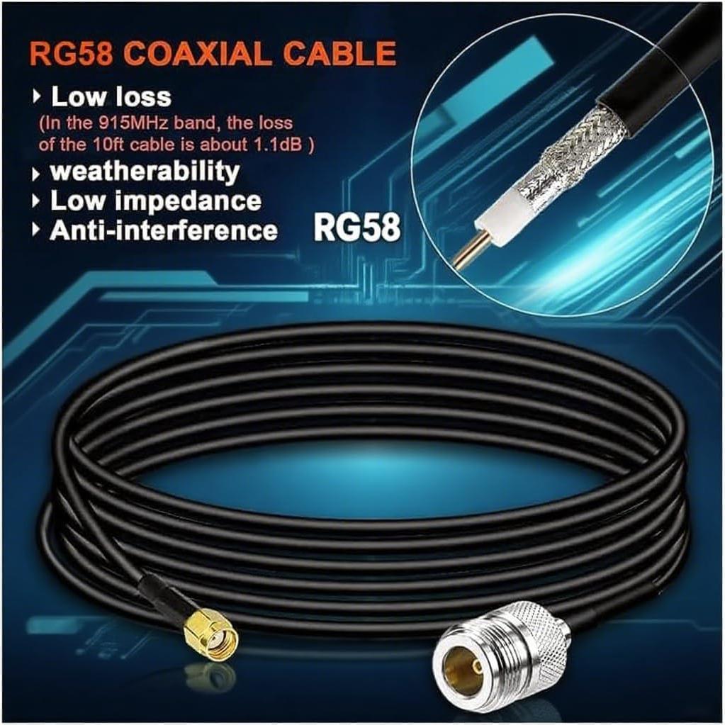 Antena de Fibra de Vidrio 20cm 915MHz 5.8dBi KMR195 para Helium