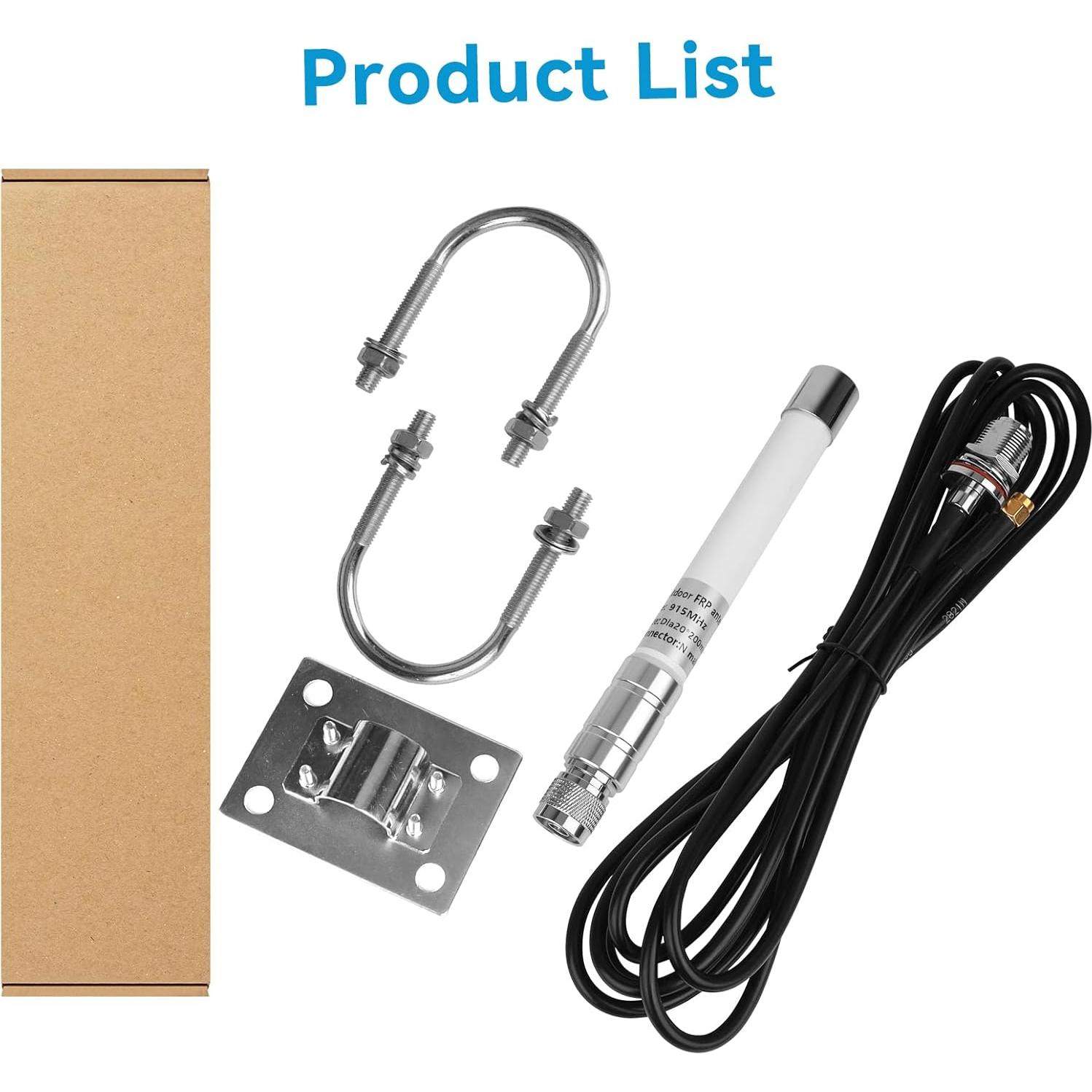 Antena de Fibra de Vidrio 20cm 915MHz 5.8dBi KMR195 para Helium