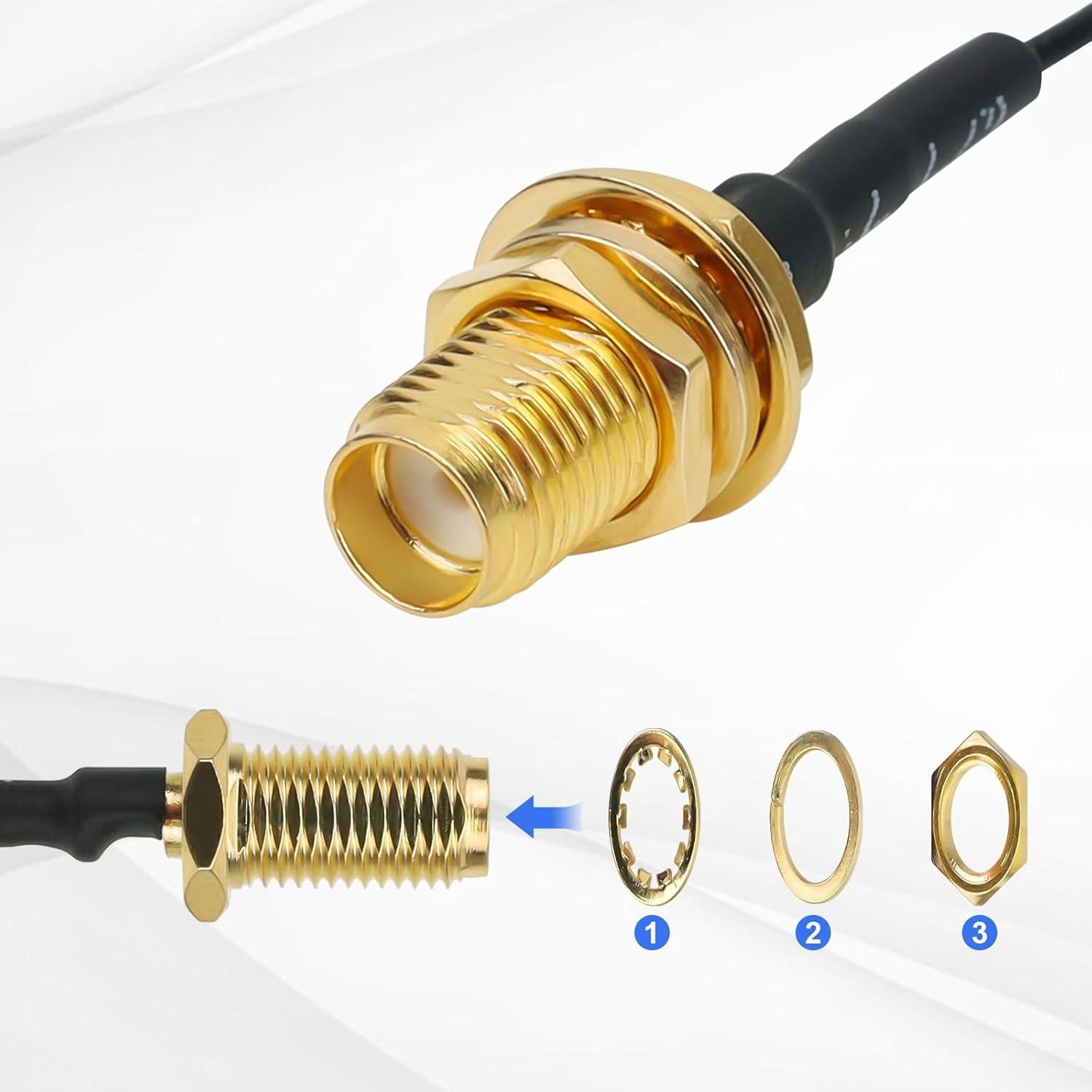 Antena LoRa Meshnology 915MHz 10dBi SMA Macho 17cm Verde