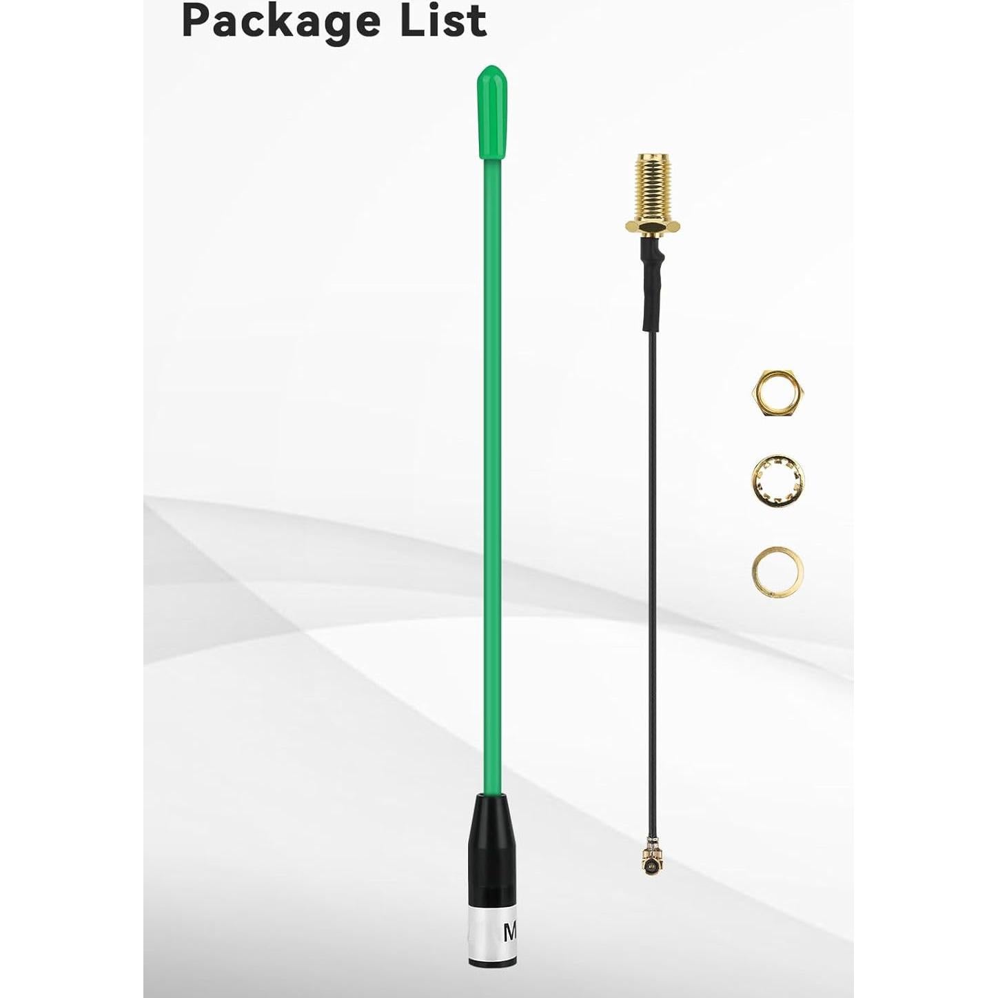 Antena LoRa Meshnology 915MHz 10dBi SMA Macho 17cm Verde