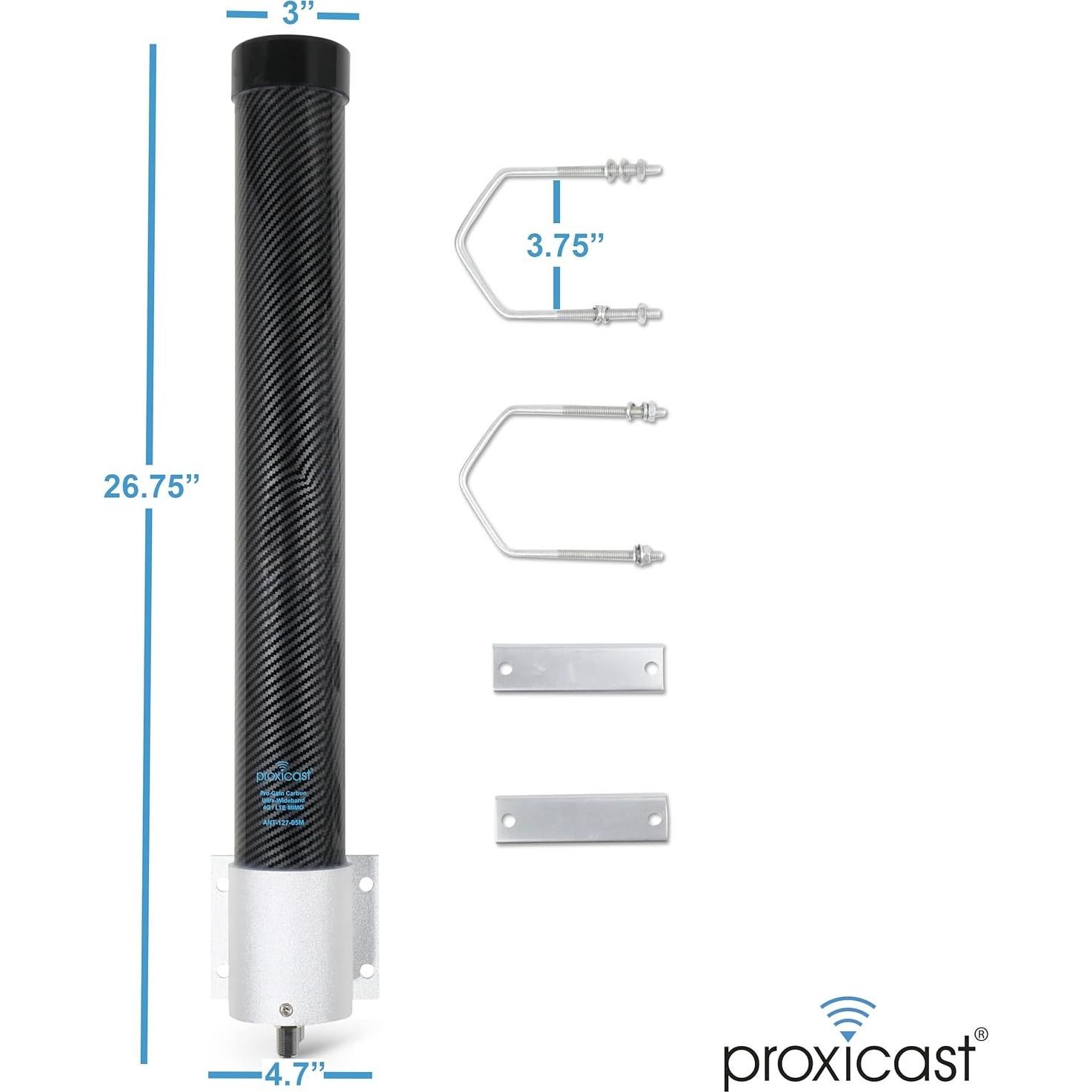 Antena MIMO Proxicast 4G 5G Omni-Direccional 7 dBi Carbono