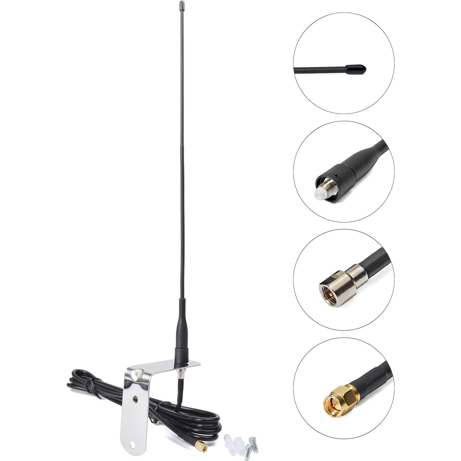 Antena Externa 433Mhz UAYESOK con Soporte y Cable 3M