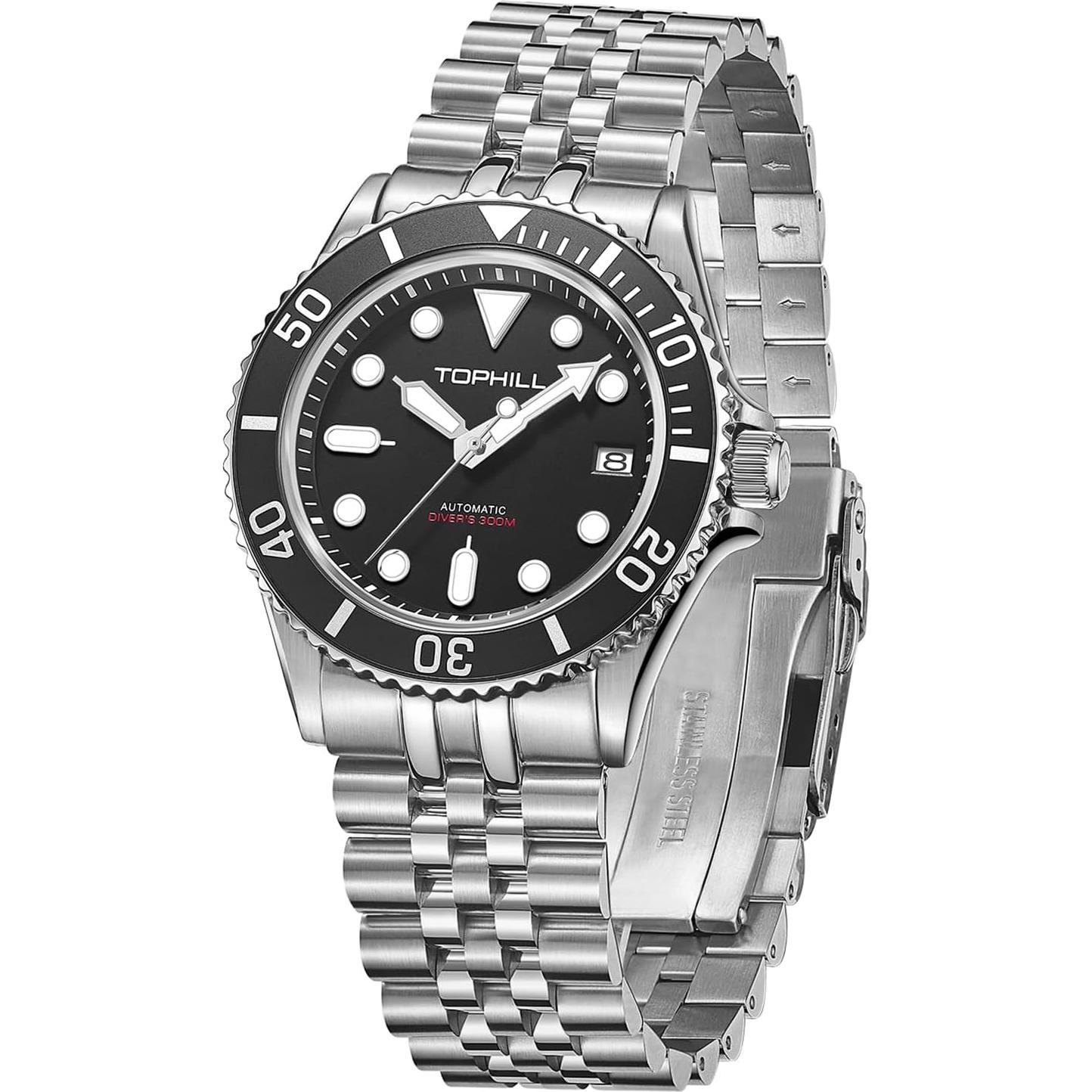 Reloj de Buceo Automático TOPHILL TD007 300m Negro