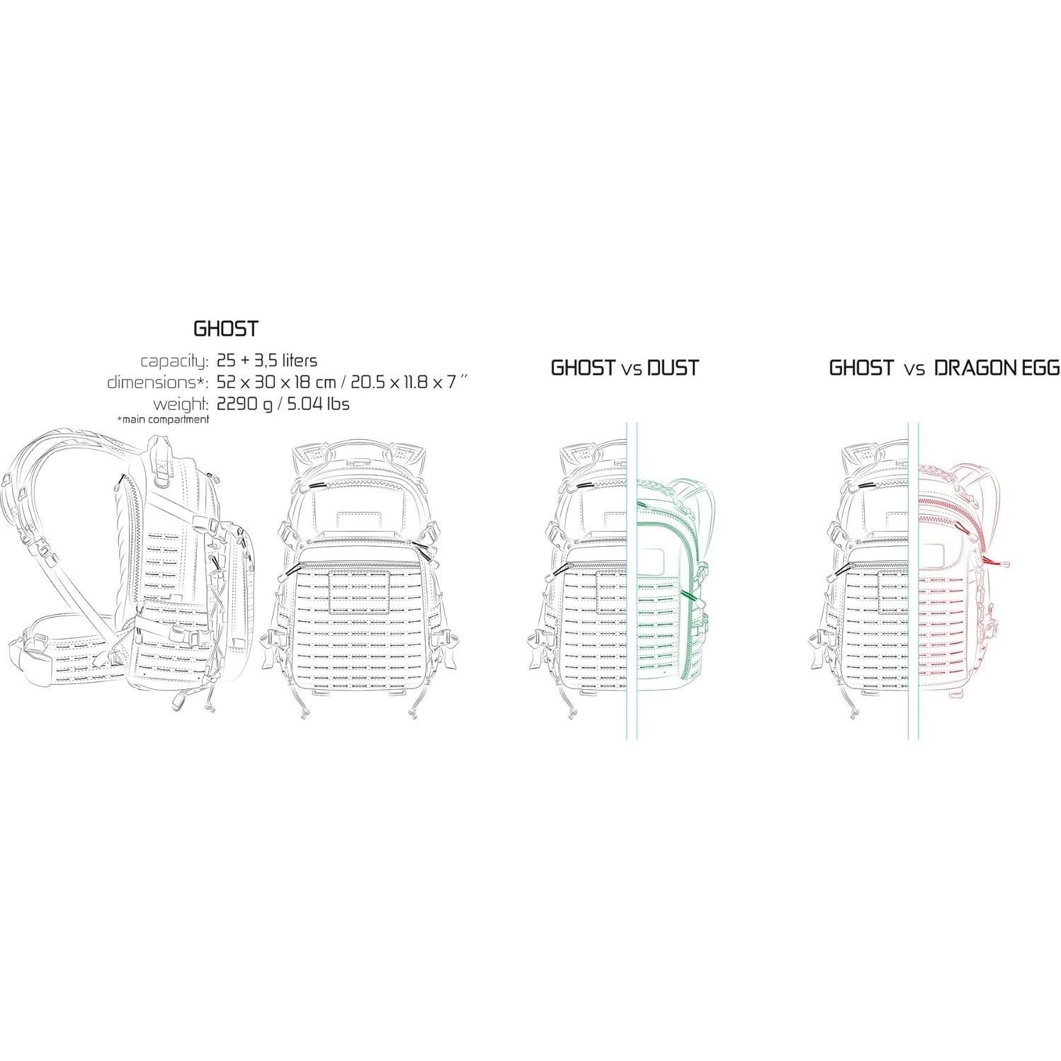 Mochila Táctica Ghost Mk II Acci&oacute;n Directa 31L Verde Ranger