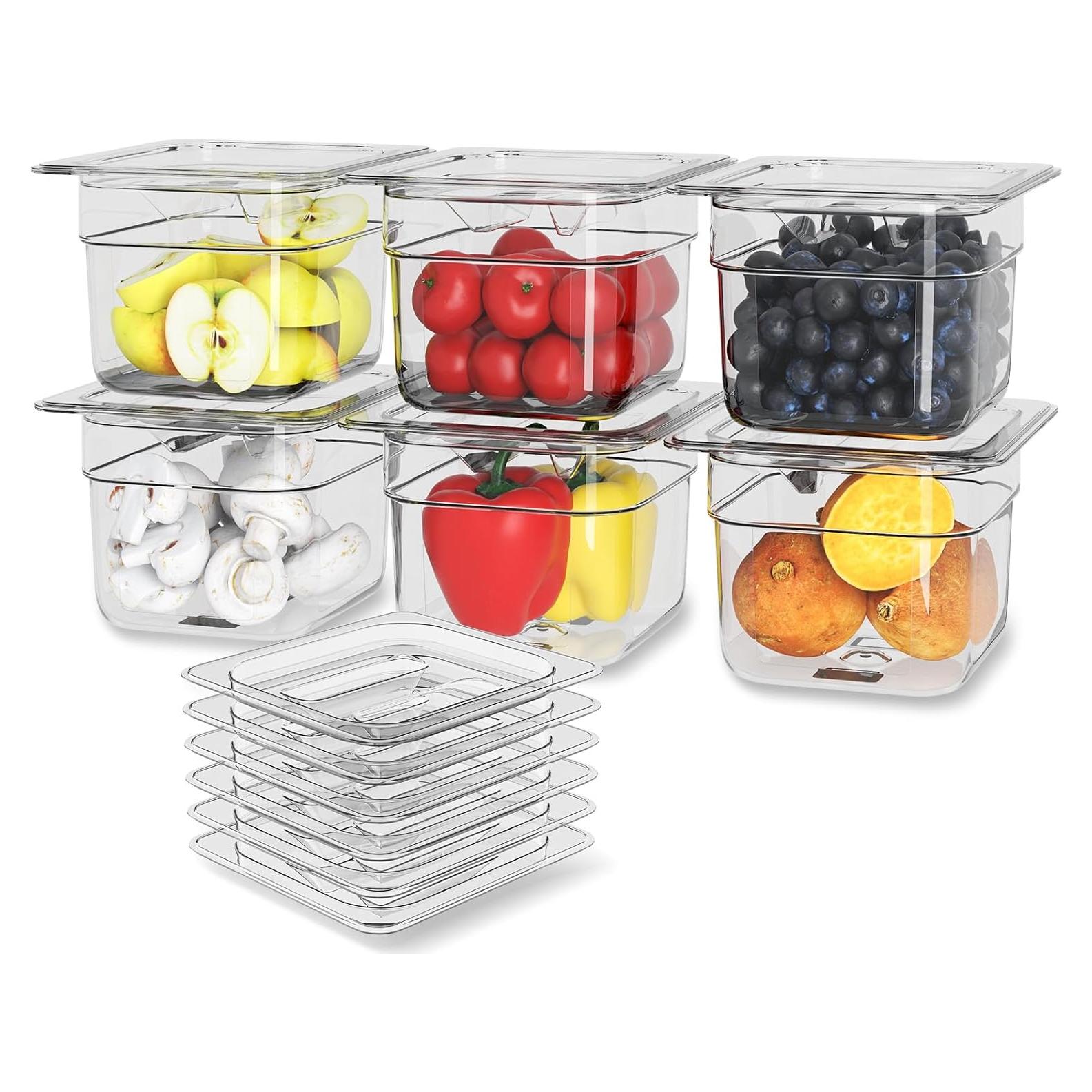 Bandeja Plástica Transparente HNEDSEN 10 cm Profundidad 6 PCS