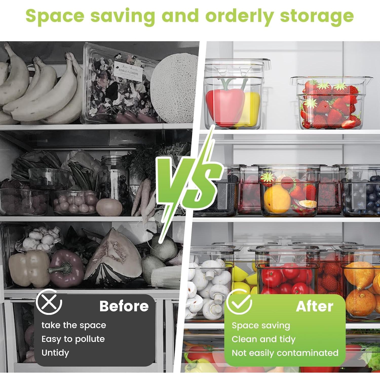 Bandeja Plástica Transparente HNEDSEN 10 cm Profundidad 6 PCS