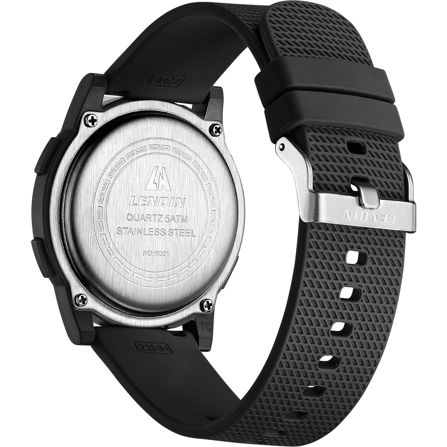 Reloj Digital Deportivo HANPOSH Hombre Impermeable LED Cronómetro