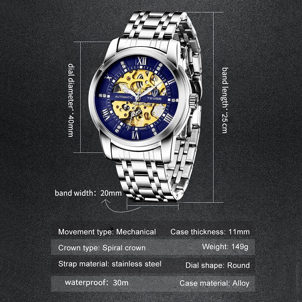 Reloj Mecánico Automático Dentily T9005A Acero Inoxidable Hombre