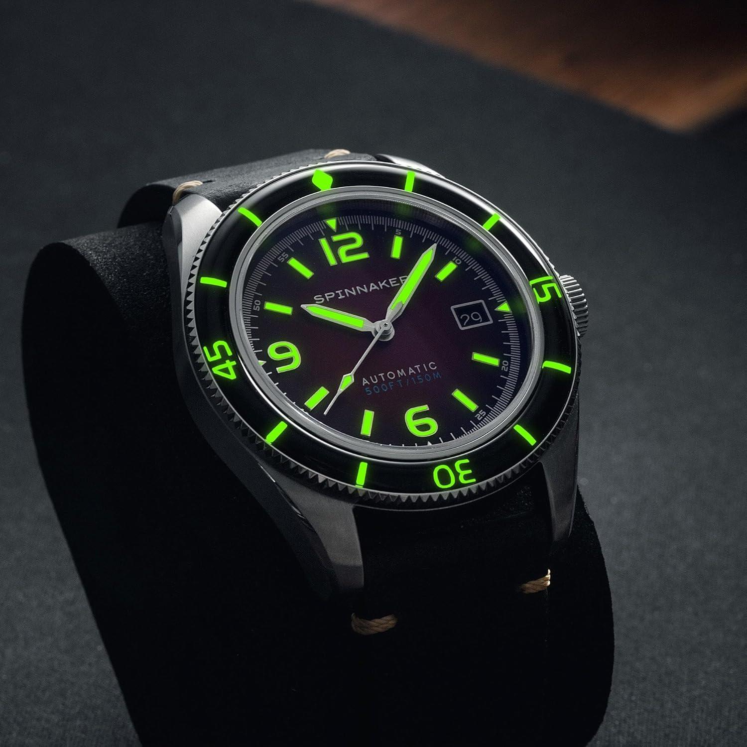 Reloj de buceo automático Spinnaker Fleuss 43mm acero rojo