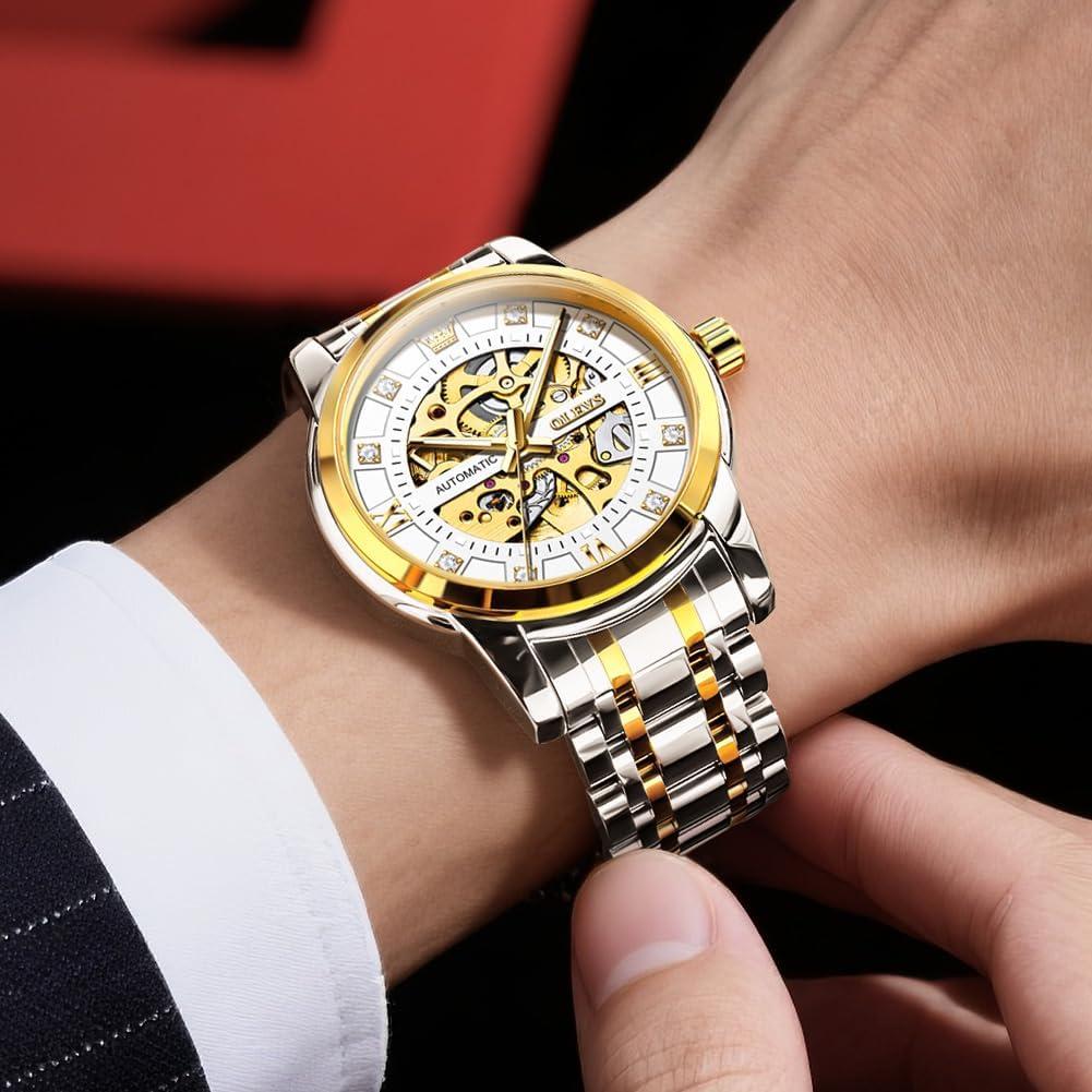 Reloj Automático OLEVS para Hombre Esqueleto Lujo 30m