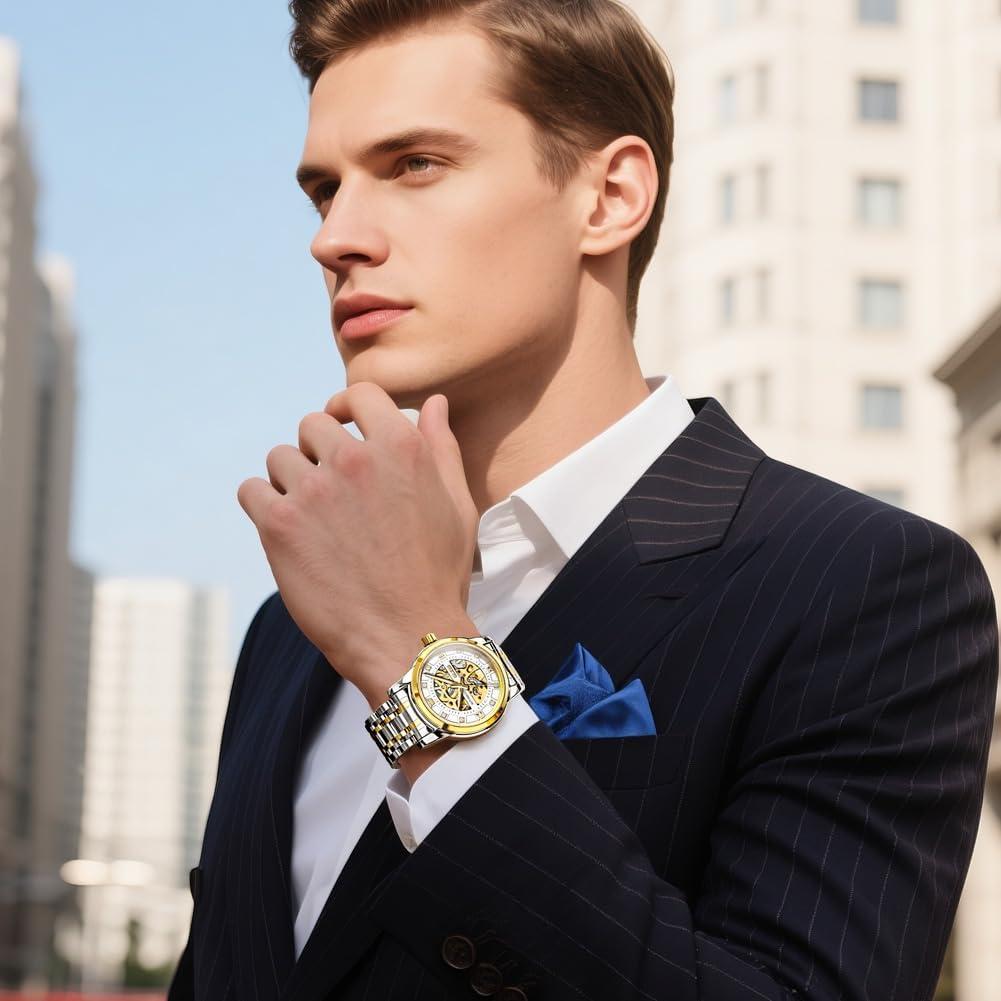 Reloj Automático OLEVS para Hombre Esqueleto Lujo 30m