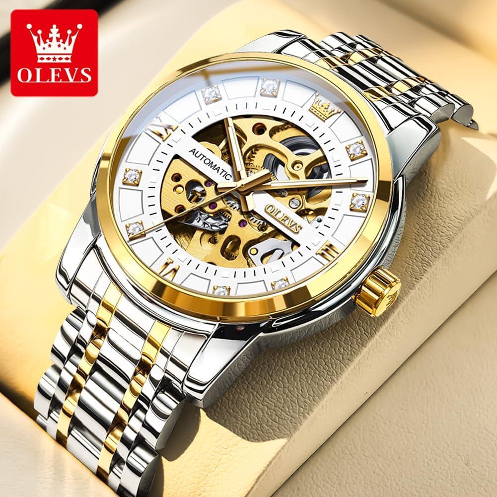 Reloj Automático OLEVS para Hombre Esqueleto Lujo 30m