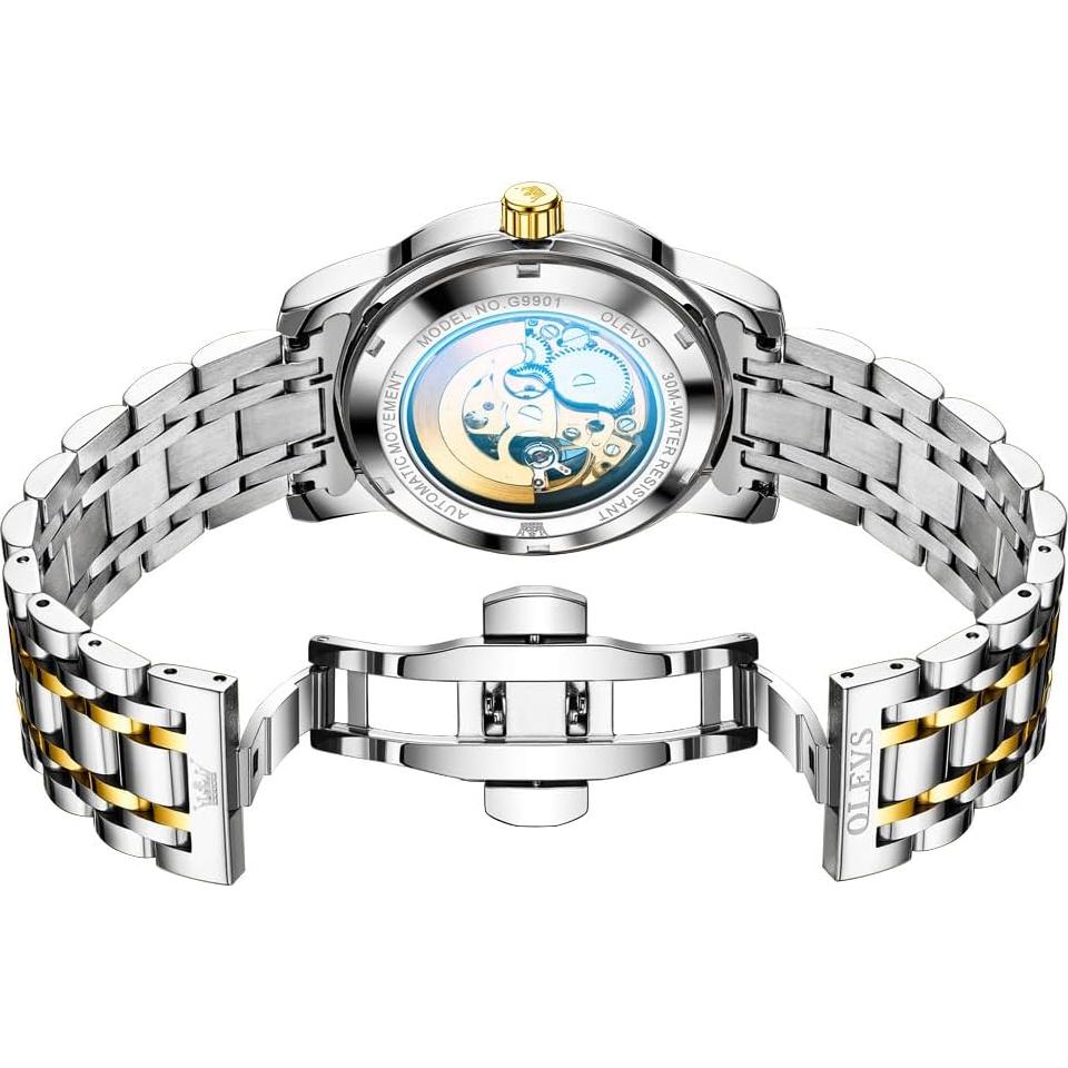 Reloj Automático OLEVS para Hombre Esqueleto Lujo 30m