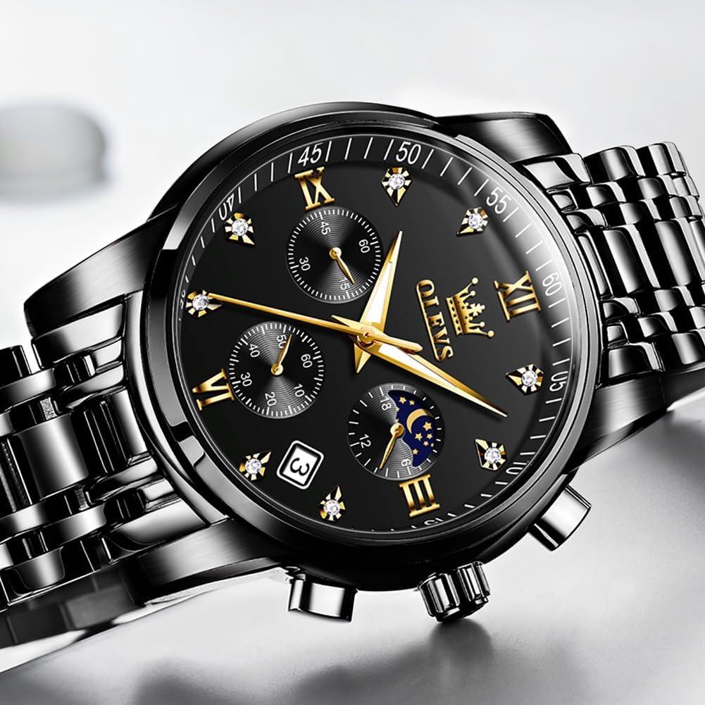 Reloj OLEVS Hombre Analógico Cuarzo Acero Inoxidable 42mm