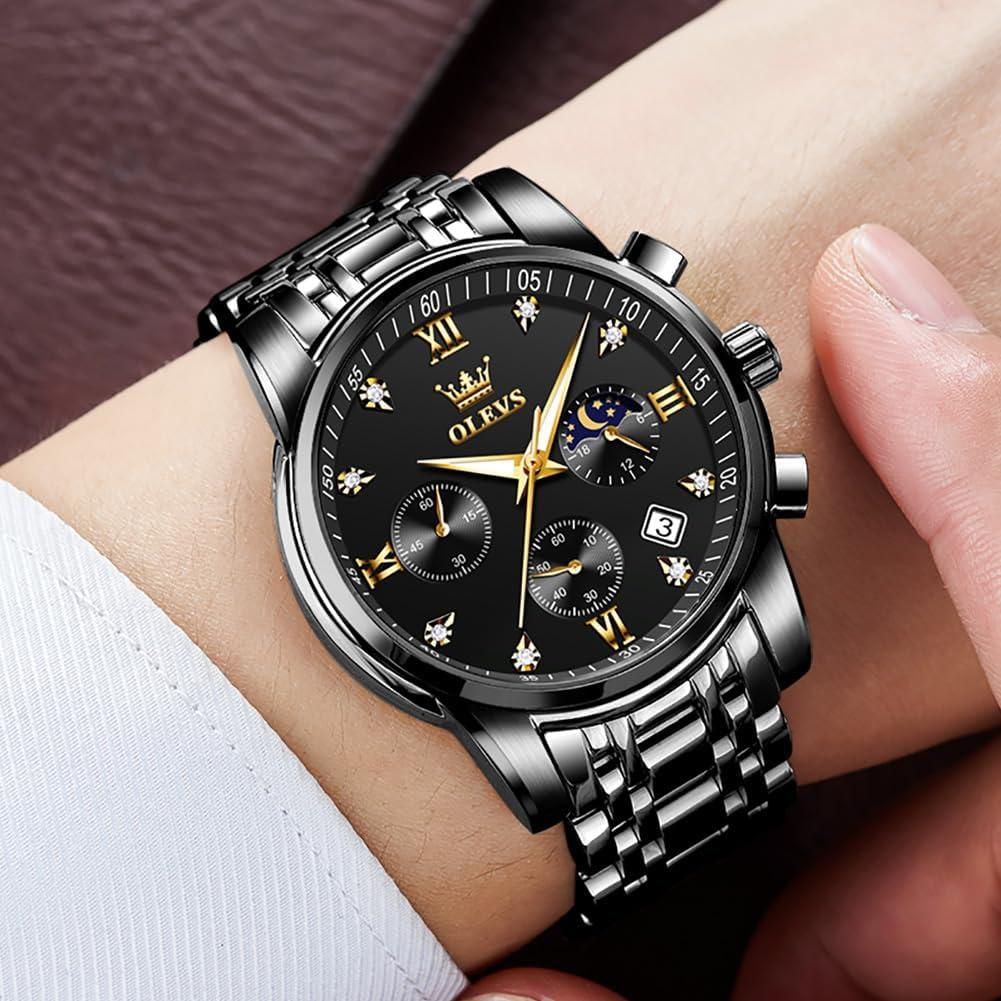 Reloj OLEVS Hombre Analógico Cuarzo Acero Inoxidable 42mm