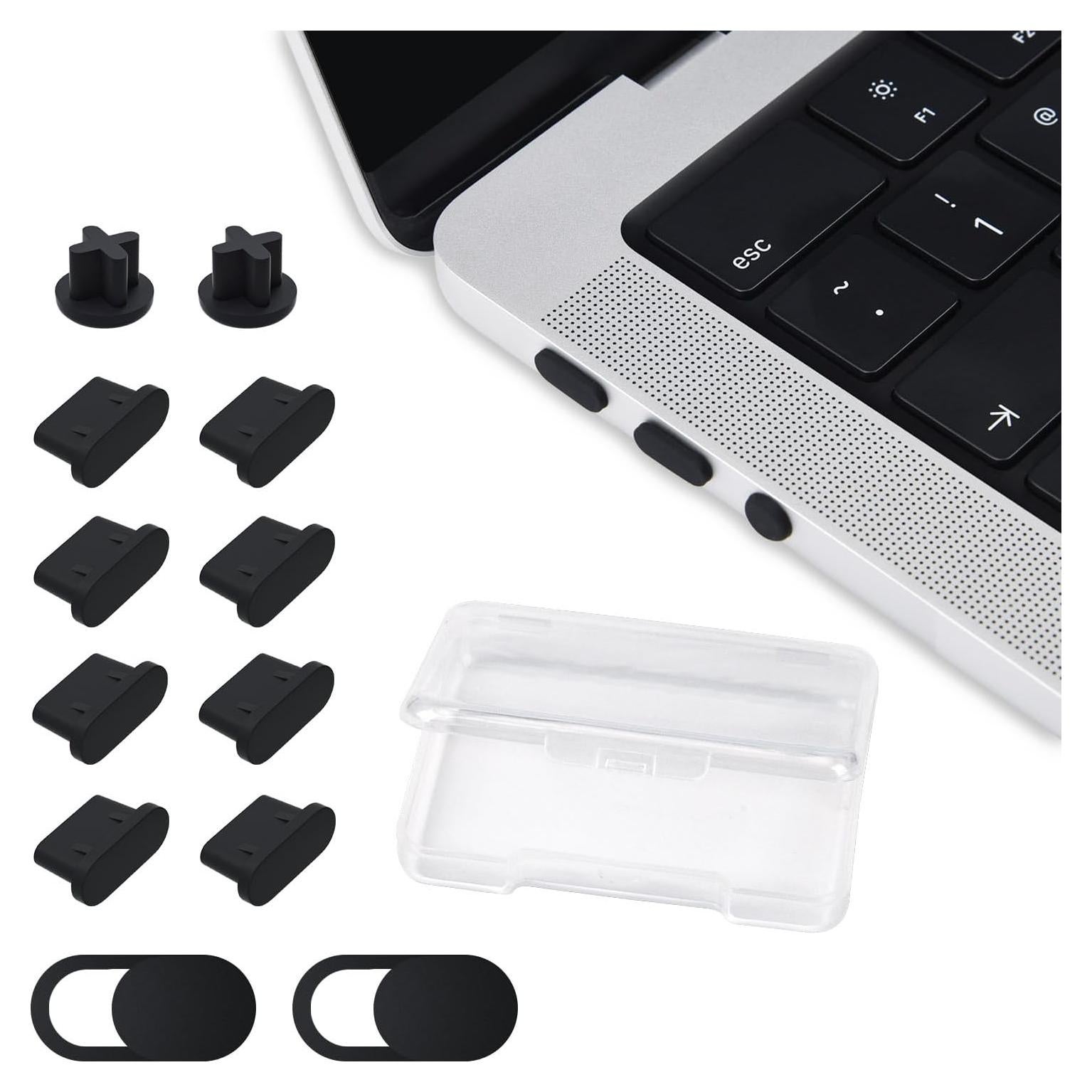 10 Tapas de Polvo para Puertos MacBook Air/Pro 2025-2018