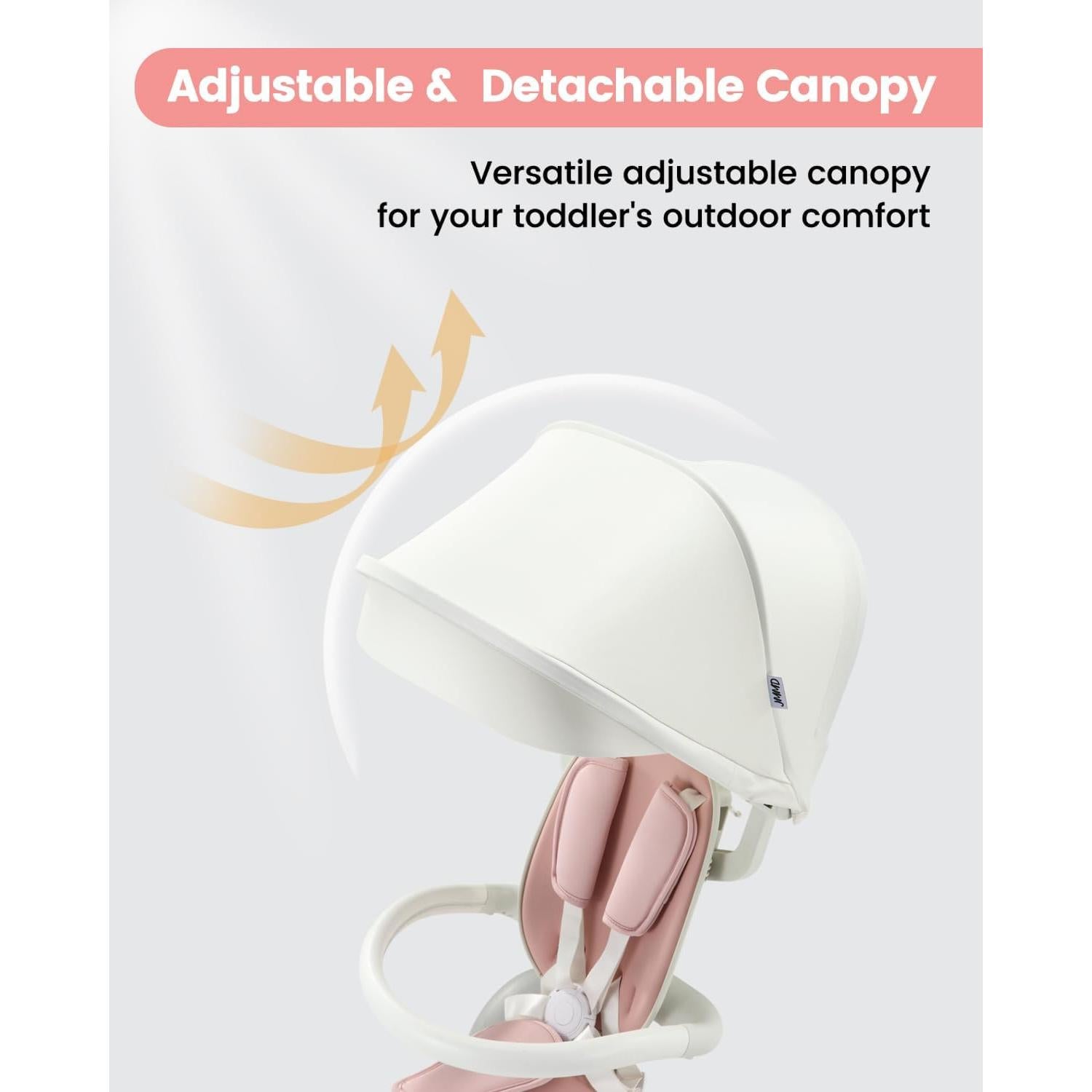 Triciclo Plegable 7 en 1 JMMD Rosa para Bebés 18 meses a 5 años