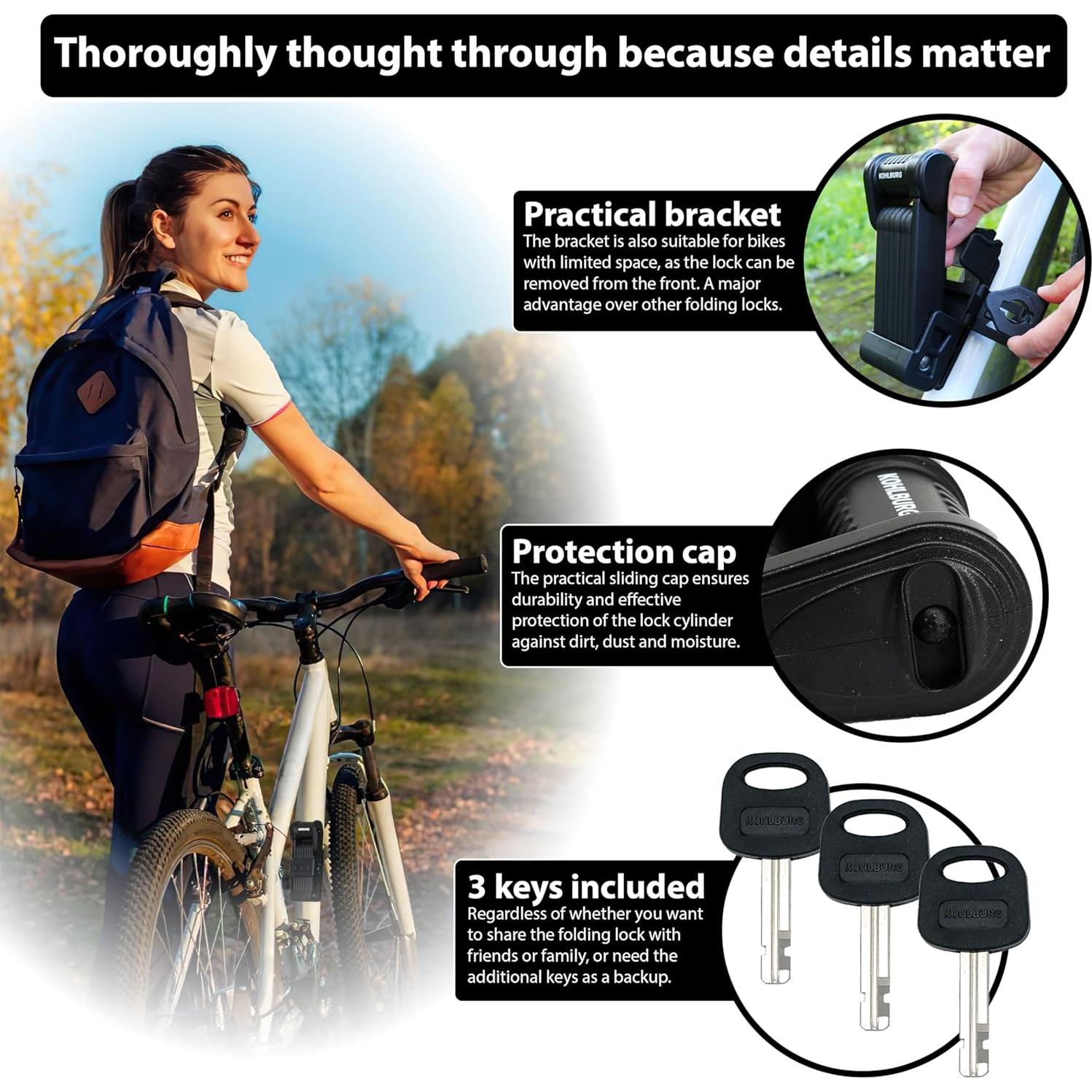 Cerradura Plegable de Seguridad KOHLBURG Modelo Viena 89 cm