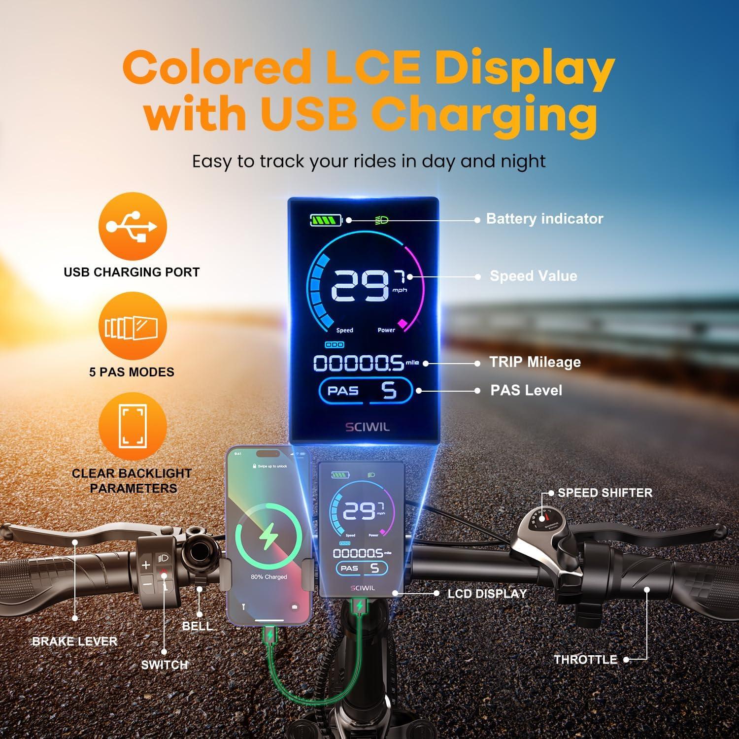 Bicicleta Eléctrica Plegable EUYBIKE 1000W 48V 20Ah 80km