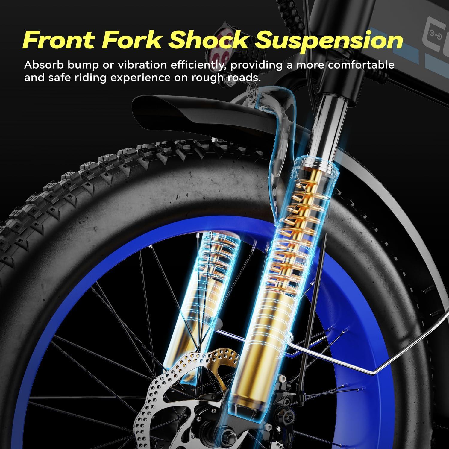 Bicicleta Eléctrica Plegable EUYBIKE 1000W 48V 20Ah 80km