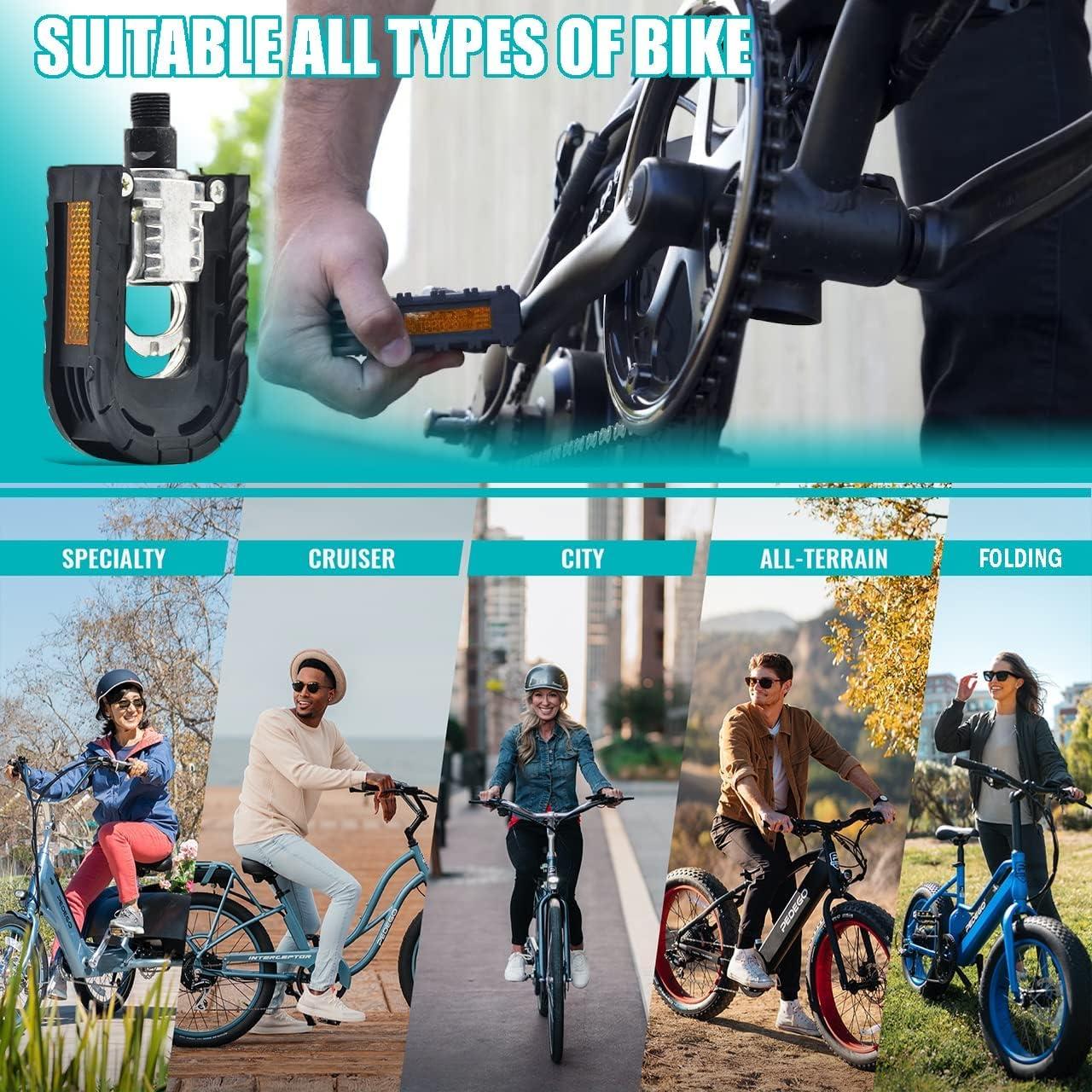 Pedales Plegables HANEVEAR 12.45x6.86cm Aluminio Antideslizantes