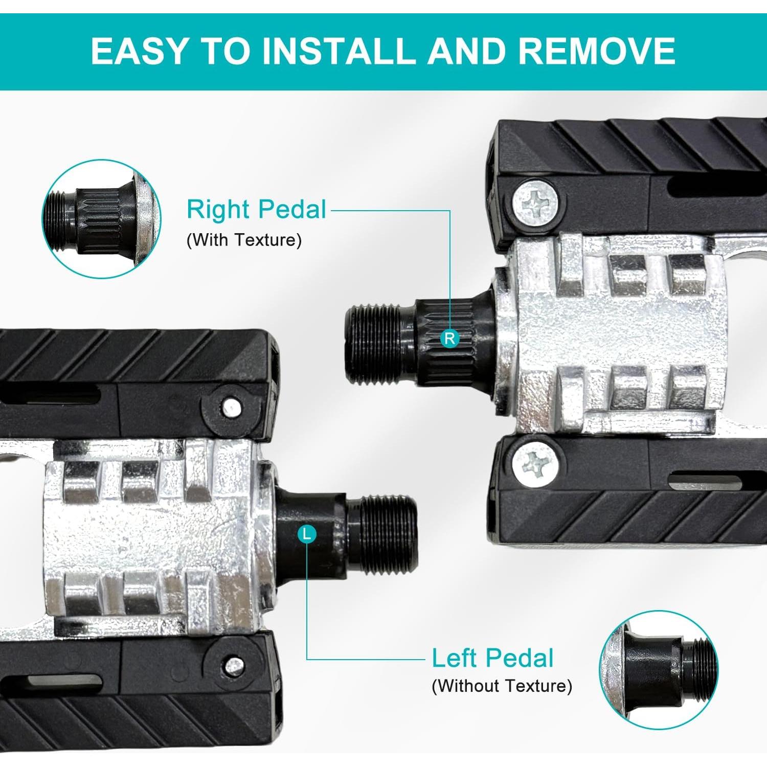 Pedales Plegables HANEVEAR 12.45x6.86cm Aluminio Antideslizantes