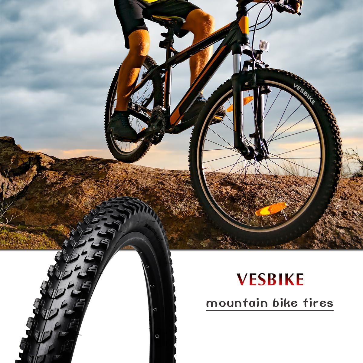 Neumáticos de Bicicleta de Montaña VESBIKE 26" Plegables Paquete de 2