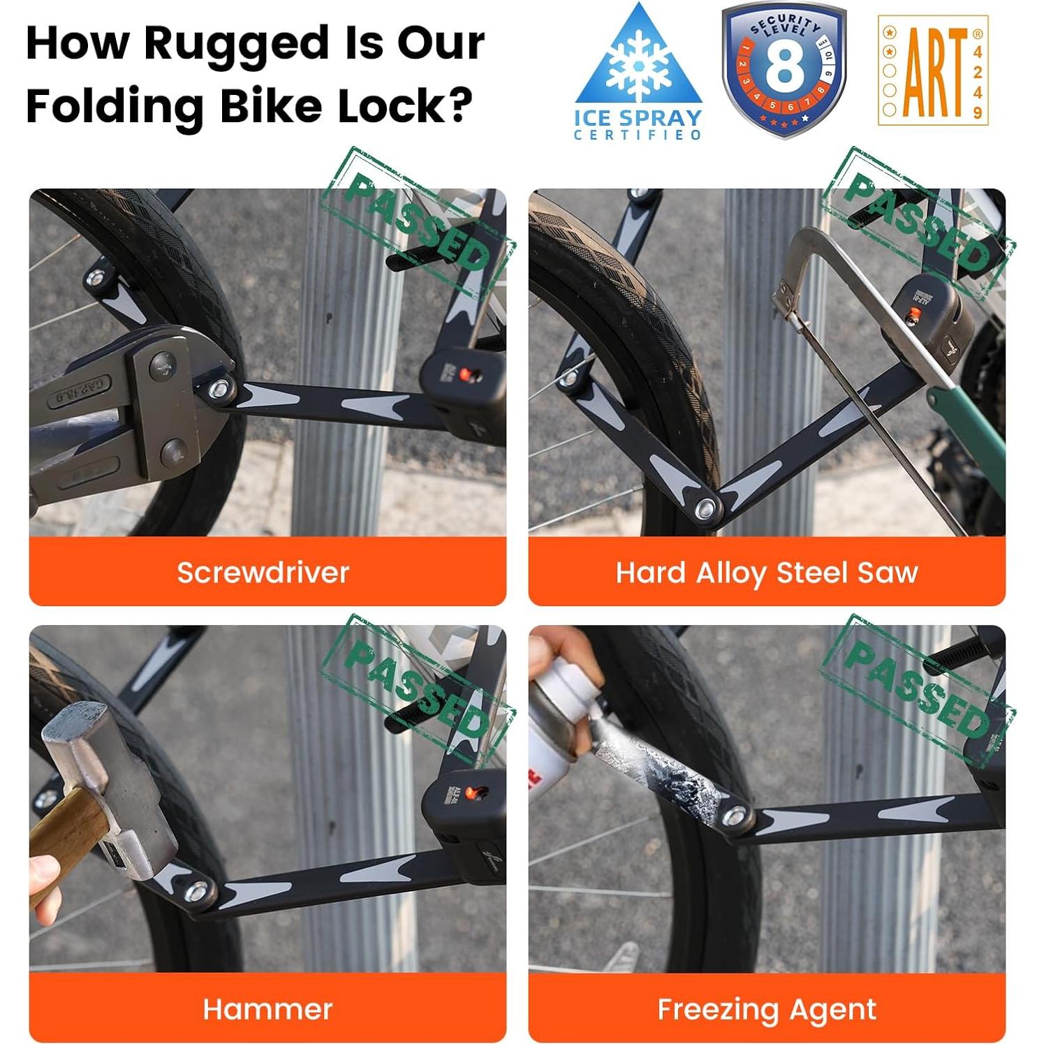 Candado Plegable Sportneer ALF-01 Alta Seguridad 95cm