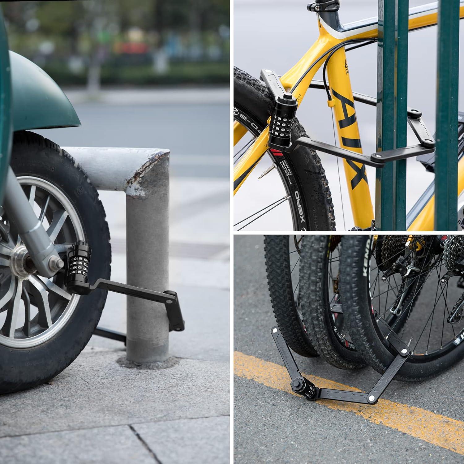 Candado Plegable Antirrobo ROCKBROS 4 Dígitos Alta Resistencia