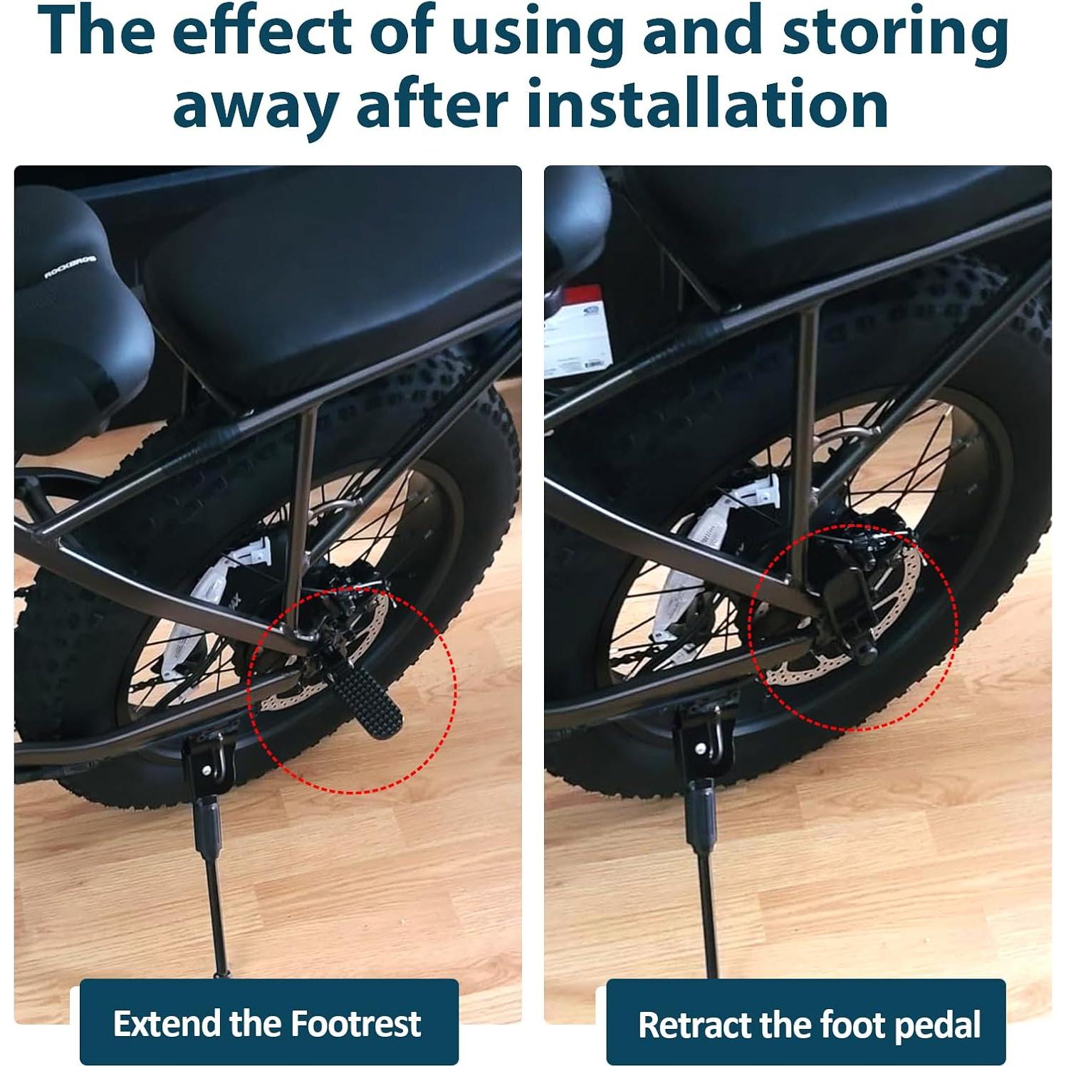 Pedales Traseros Plegables Airuzara para Bicicleta de Montaña
