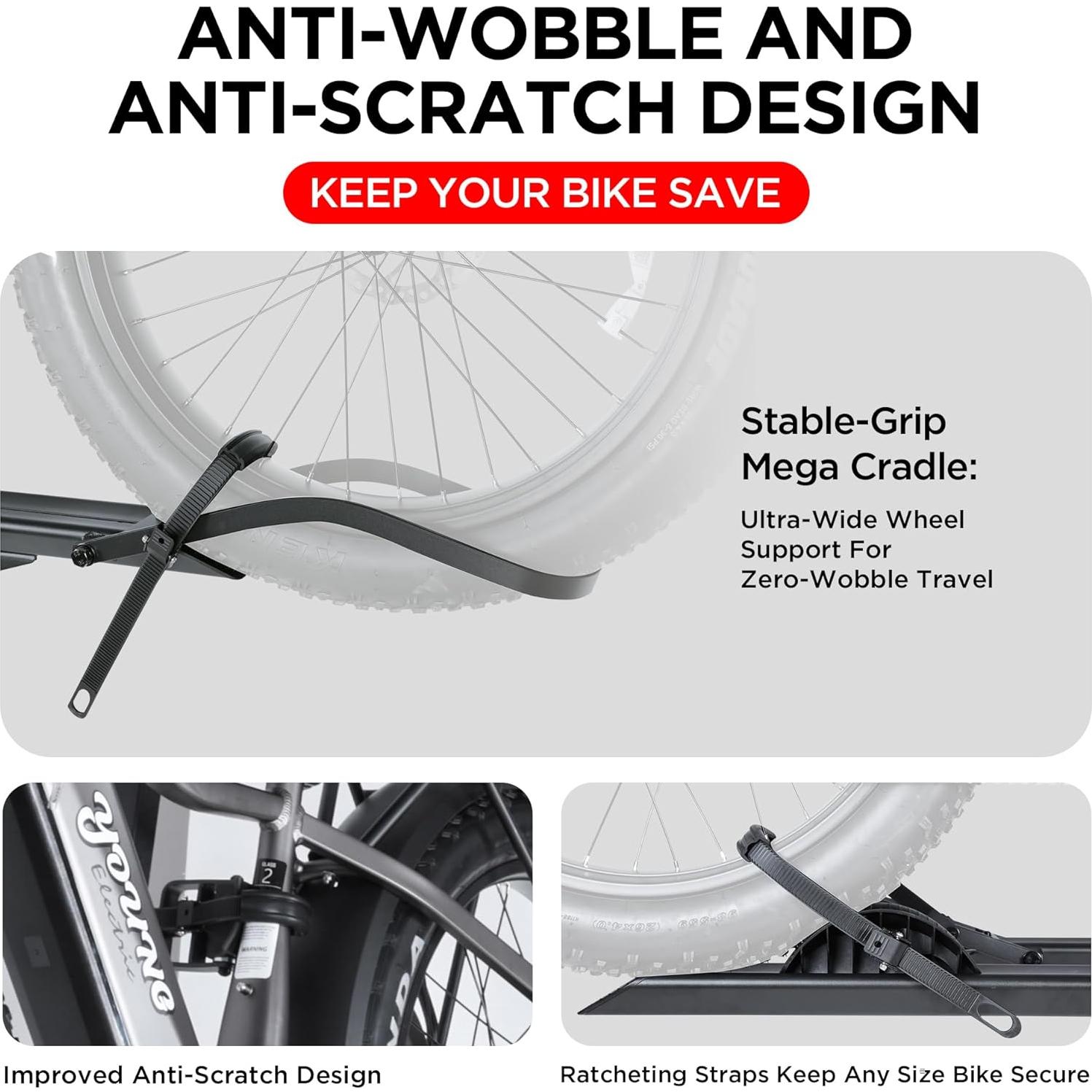 Portabicicletas de Aluminio Young Electric 200 kg 2-Ebike con Rampa