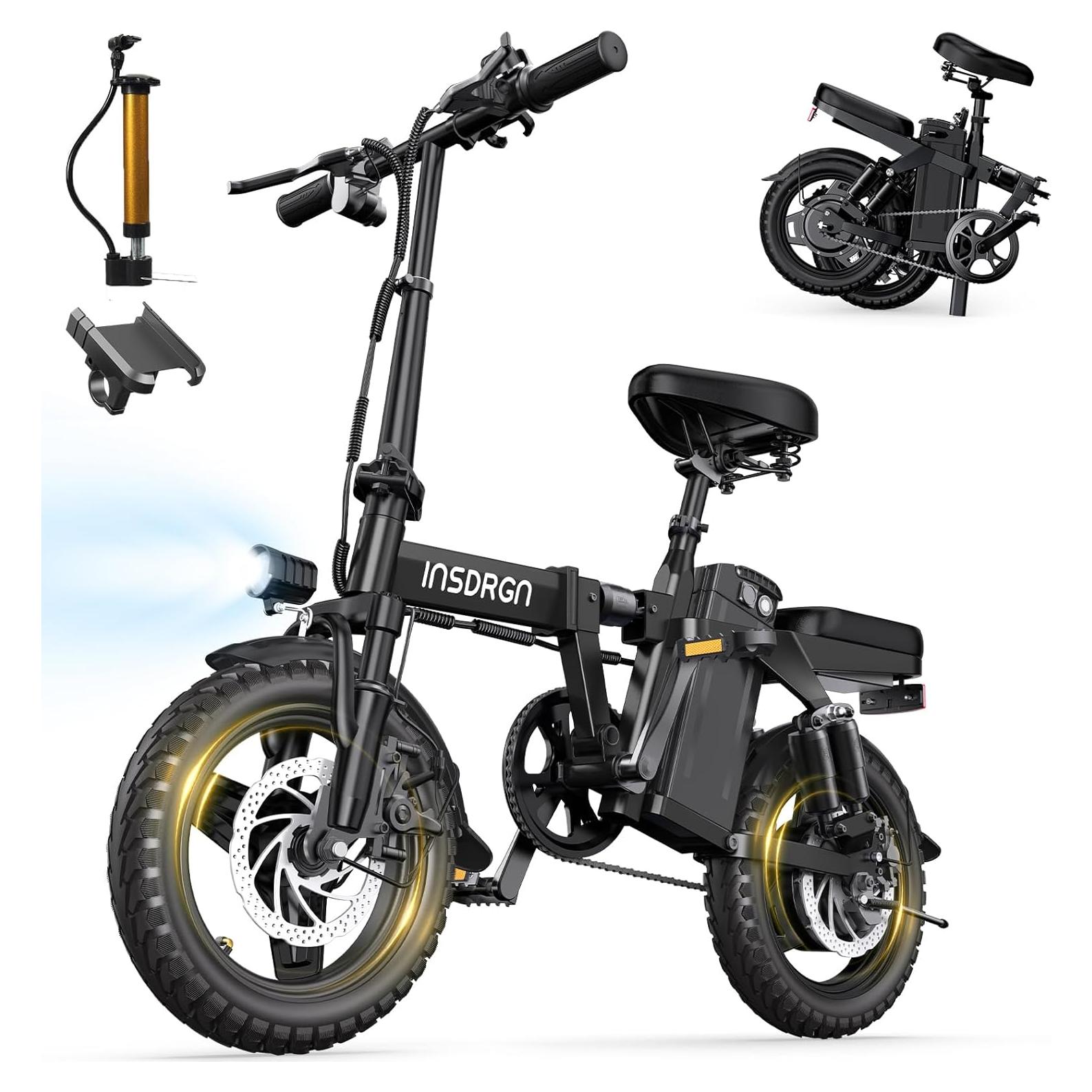 Bicicleta Eléctrica Plegable INSDRGN 650W 72Km Rango Adultos