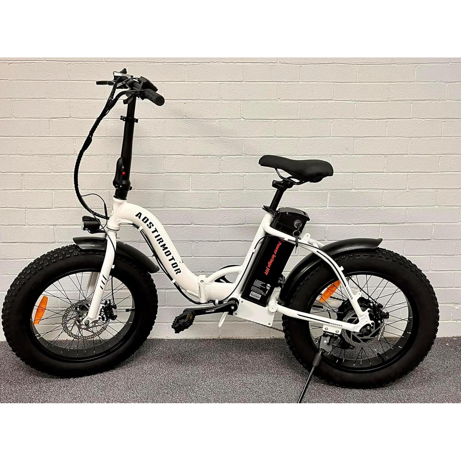 Bicicleta Eléctrica Plegable Aostirmotor 500W 20" Neumáticos Gruesos