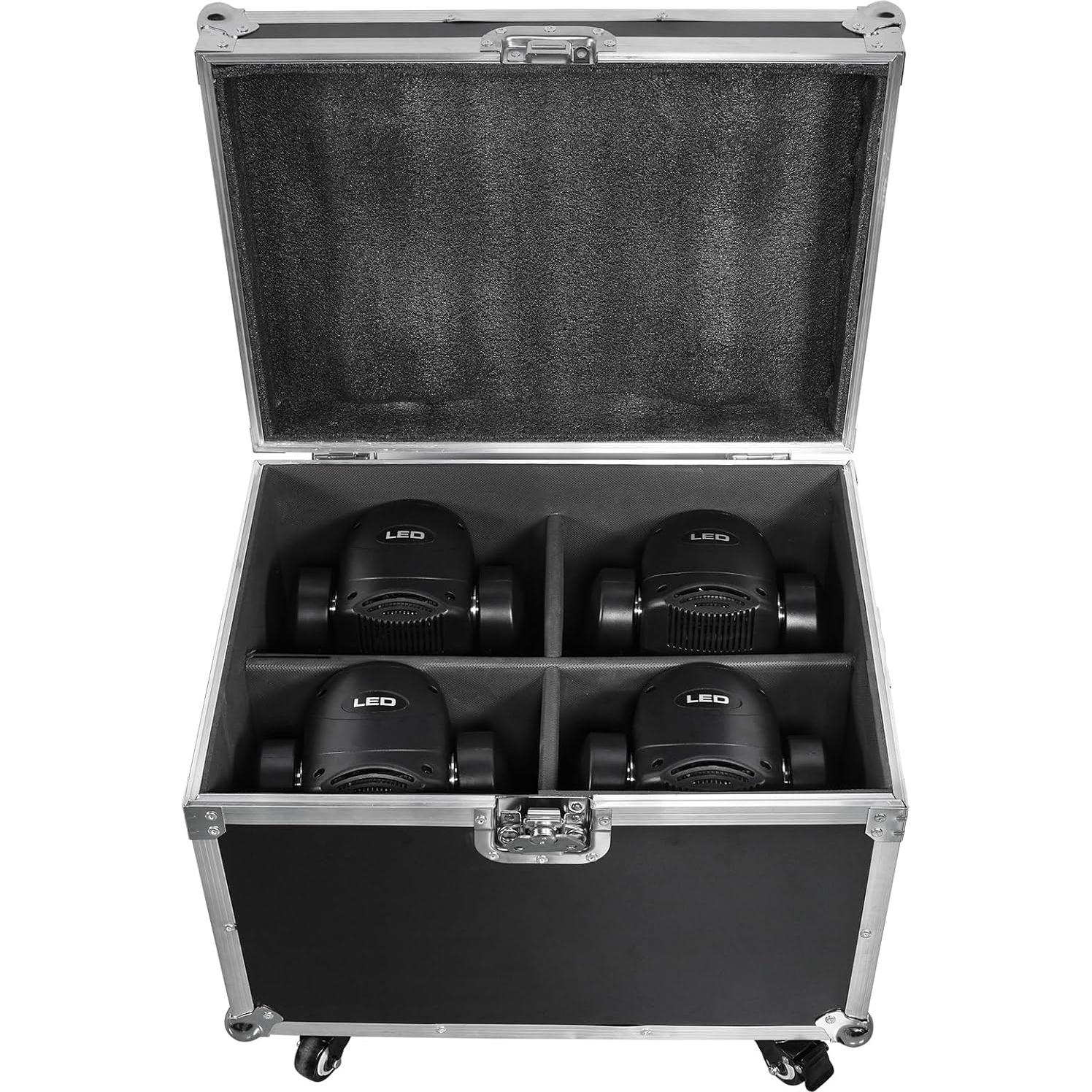 Luces DJ Cabeza Móvil 120W Glowingstage 4-Pack con Estuche