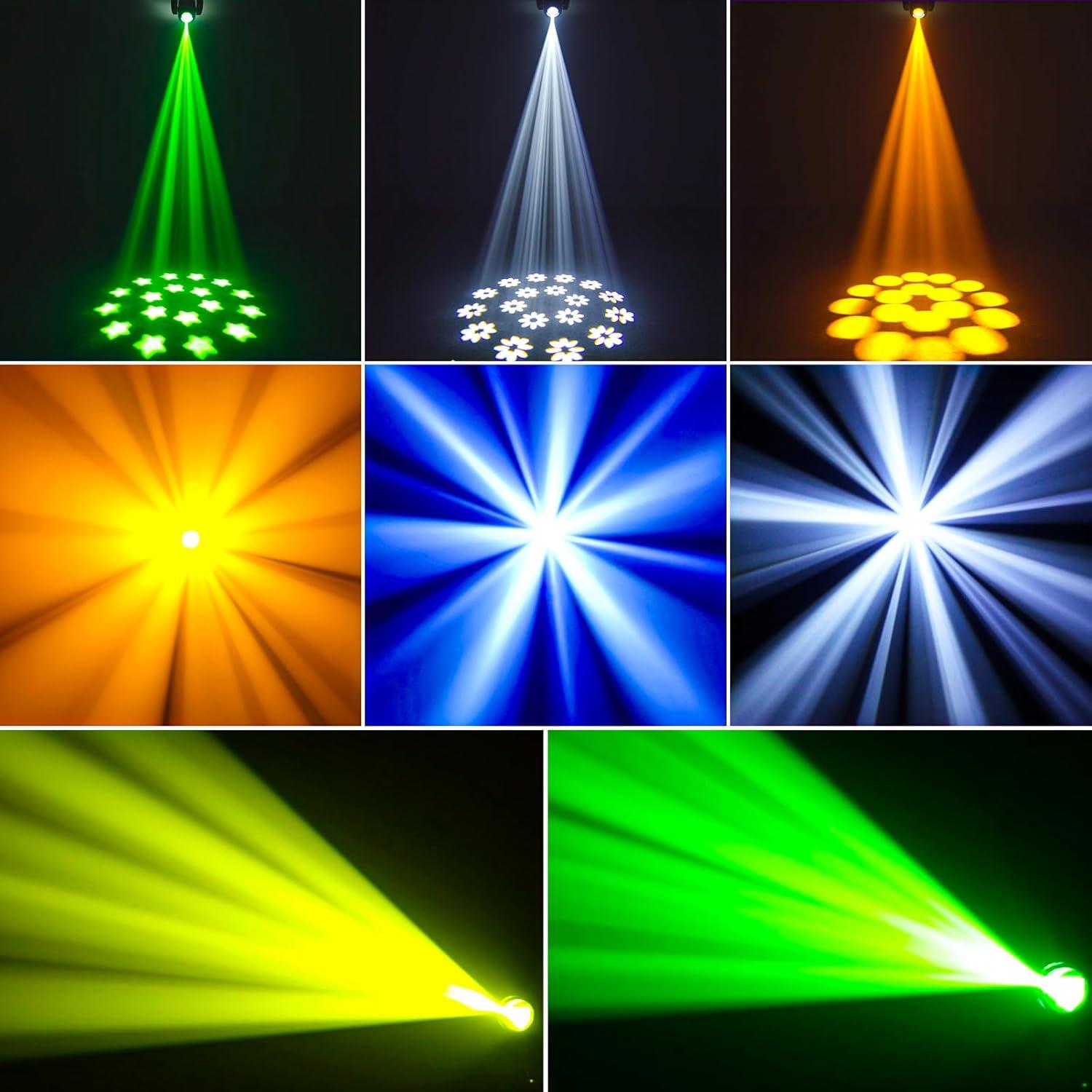 Luces DJ Cabeza Móvil 120W Glowingstage 4-Pack con Estuche