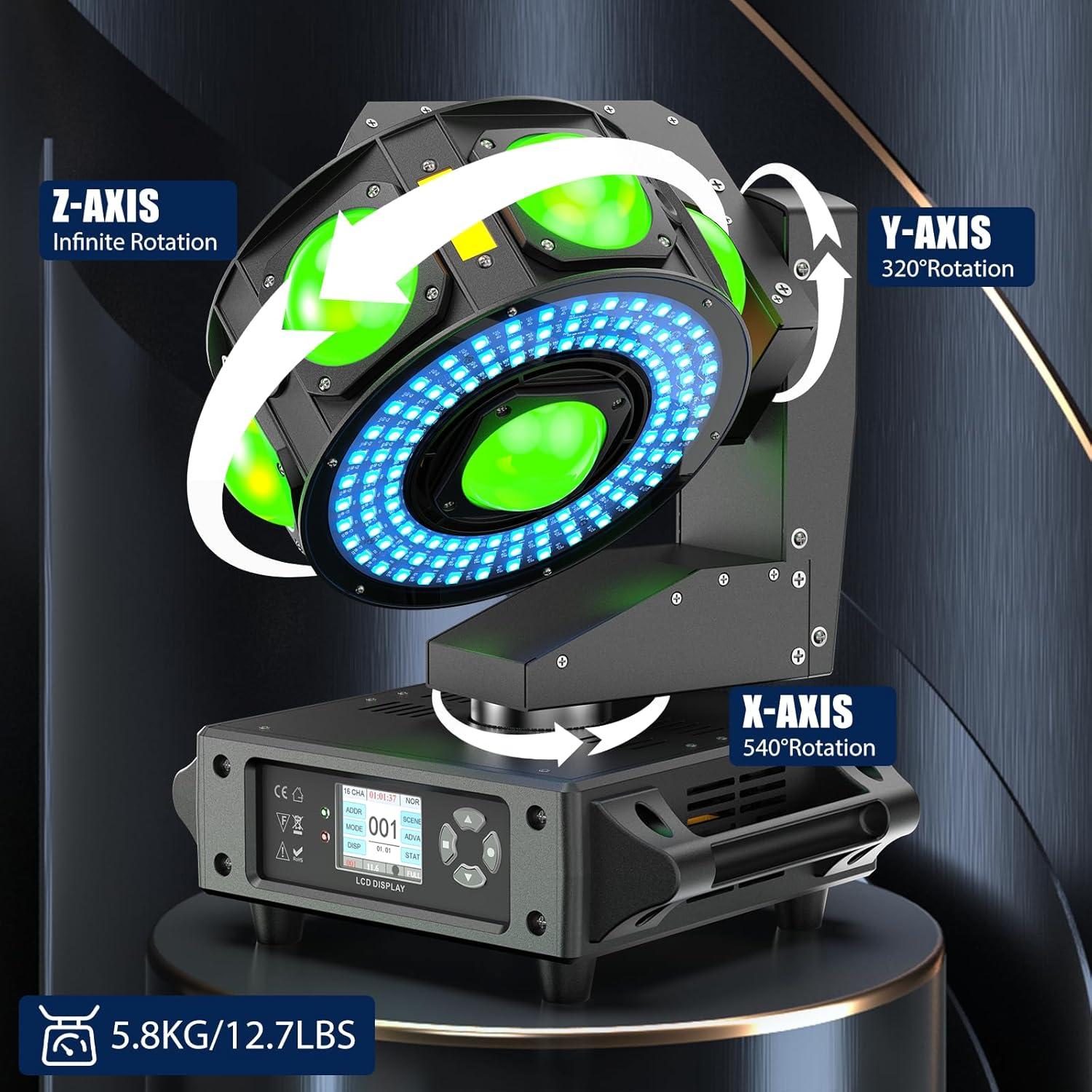Cabeza Móvil 160W GdjRttk RGBW DMX512 Efectos Strobe
