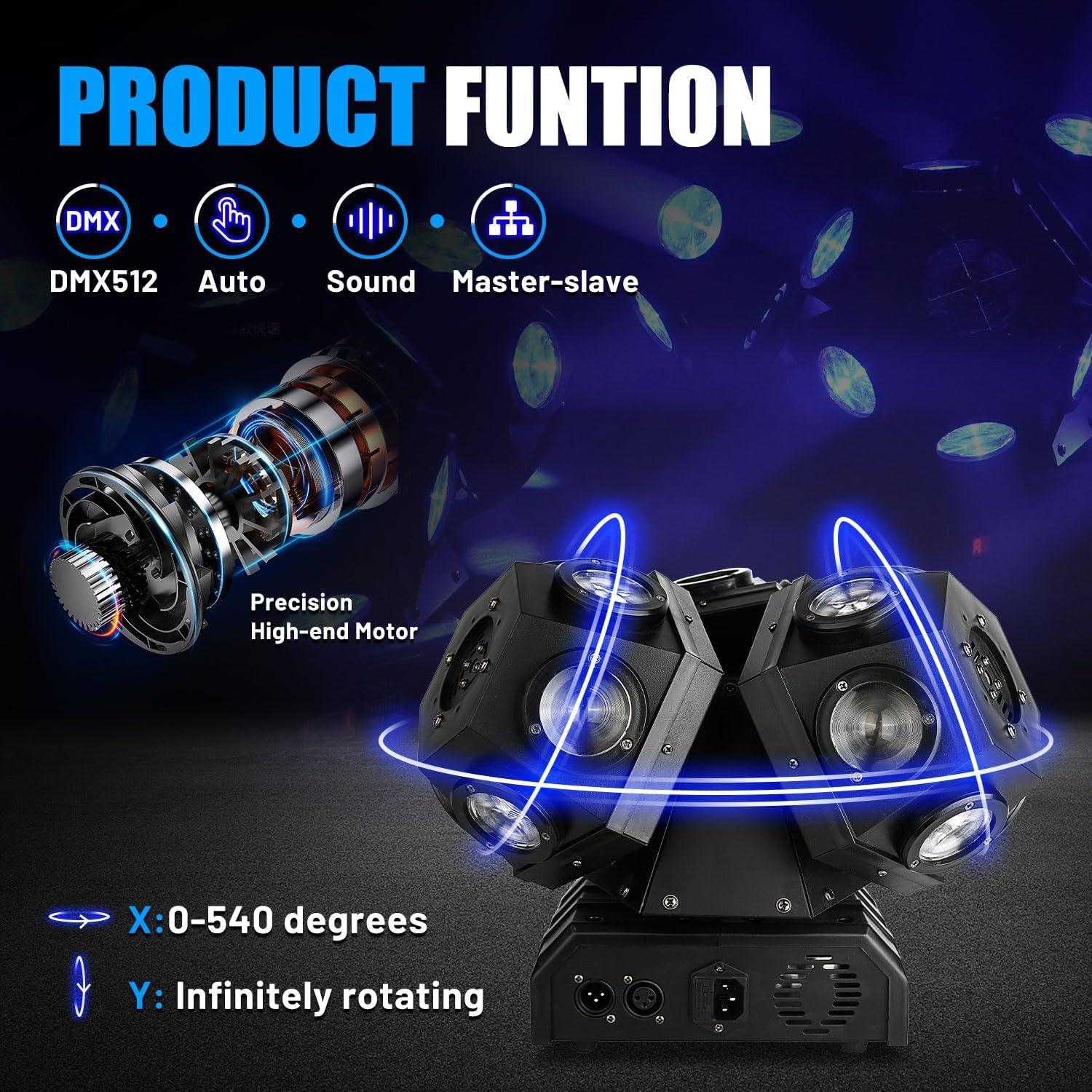 Luces de DJ Moving Head Dreamland RGBW 10W, Control DMX