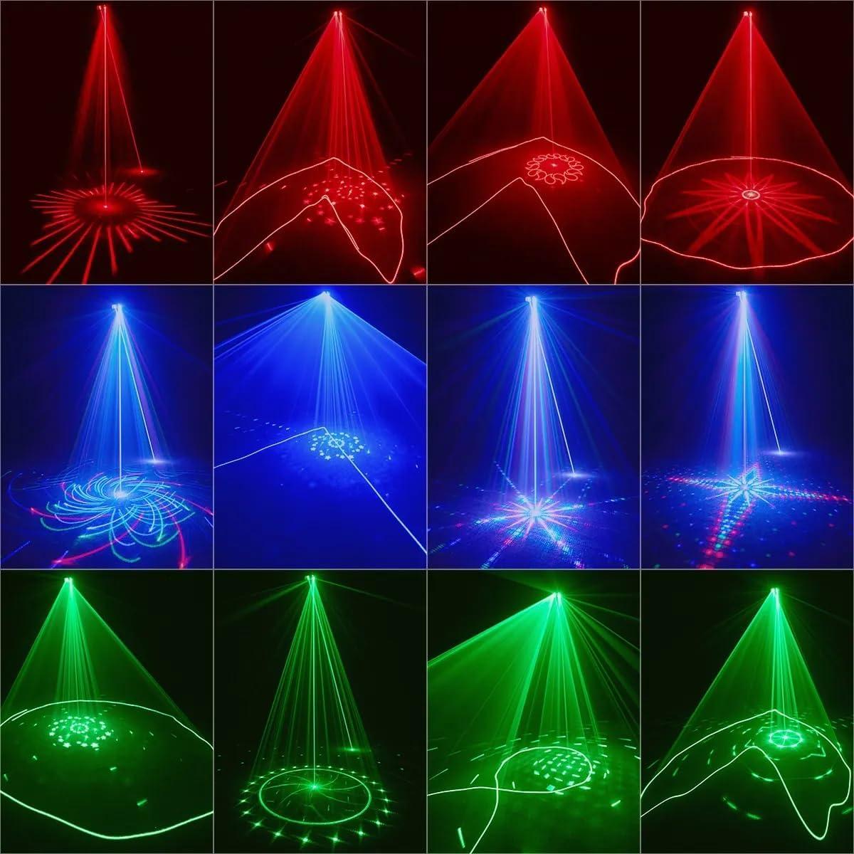 Luz Láser RGB Proyector Estrellado DMX512 Control Remoto