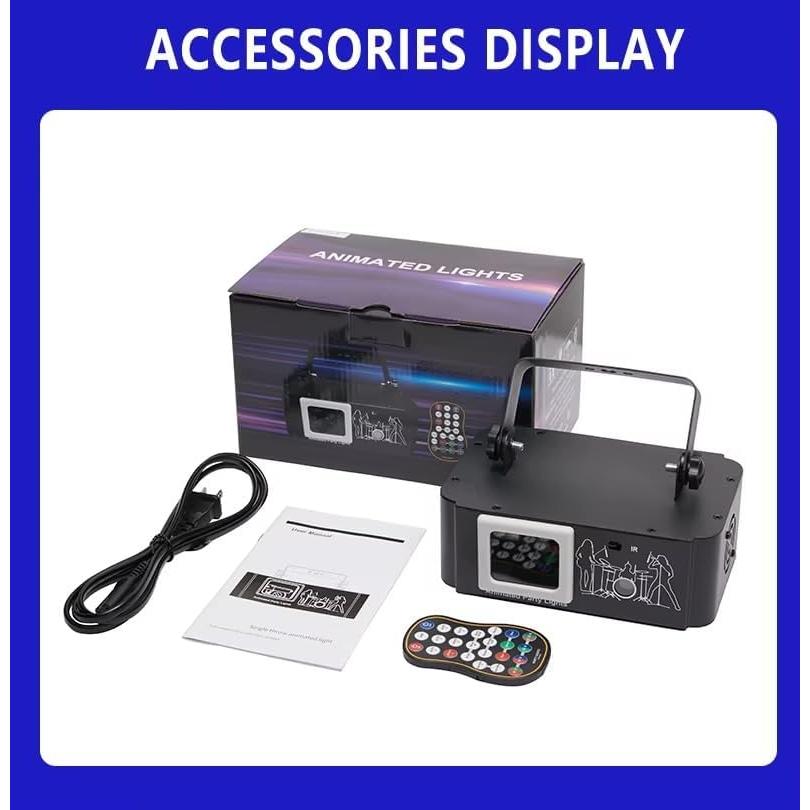 Luz Láser RGB Proyector Estrellado DMX512 Control Remoto