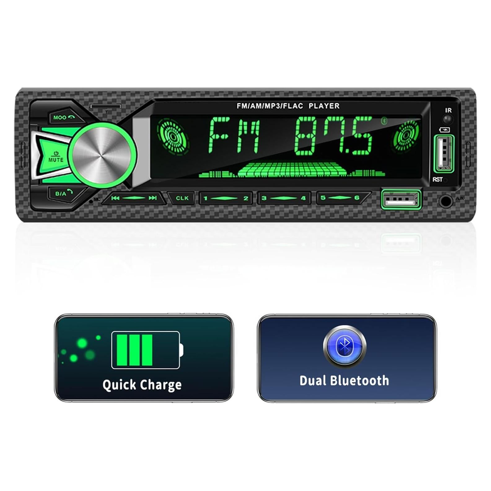 Receptor de Audio para Coche AMprime A3100US5 Bluetooth MP3