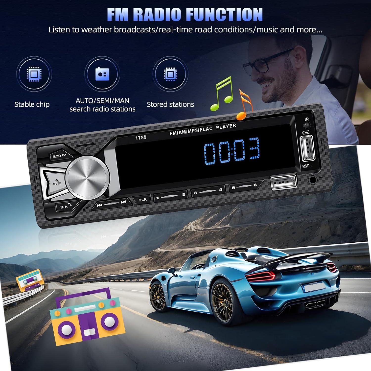 Receptor de Audio para Coche AMprime A3100US5 Bluetooth MP3