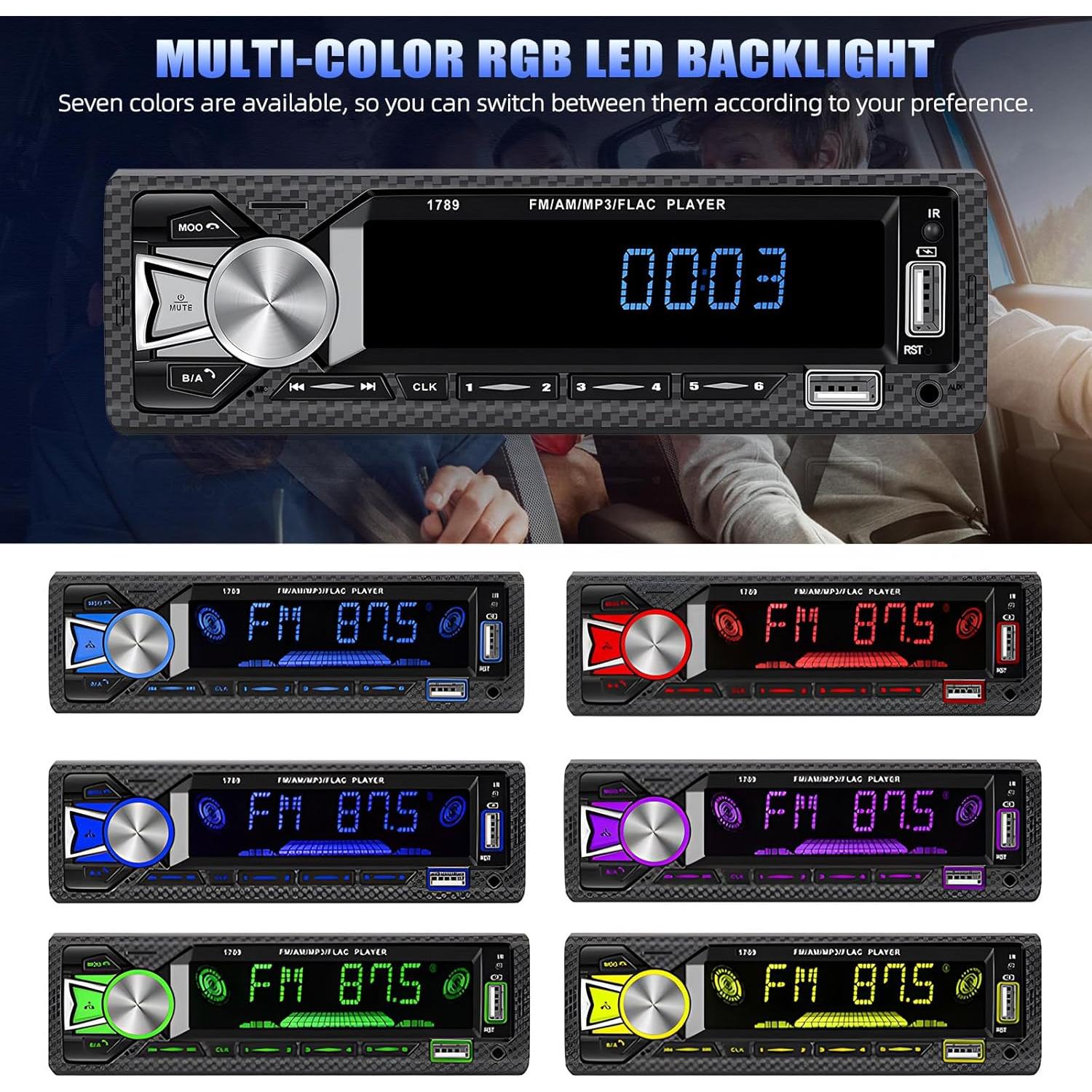 Receptor de Audio para Coche AMprime A3100US5 Bluetooth MP3