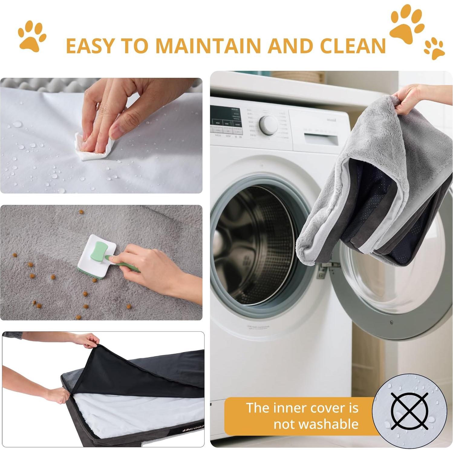 Cama ortopédica grande EGOHOME para perros 88.9x55.9 cm