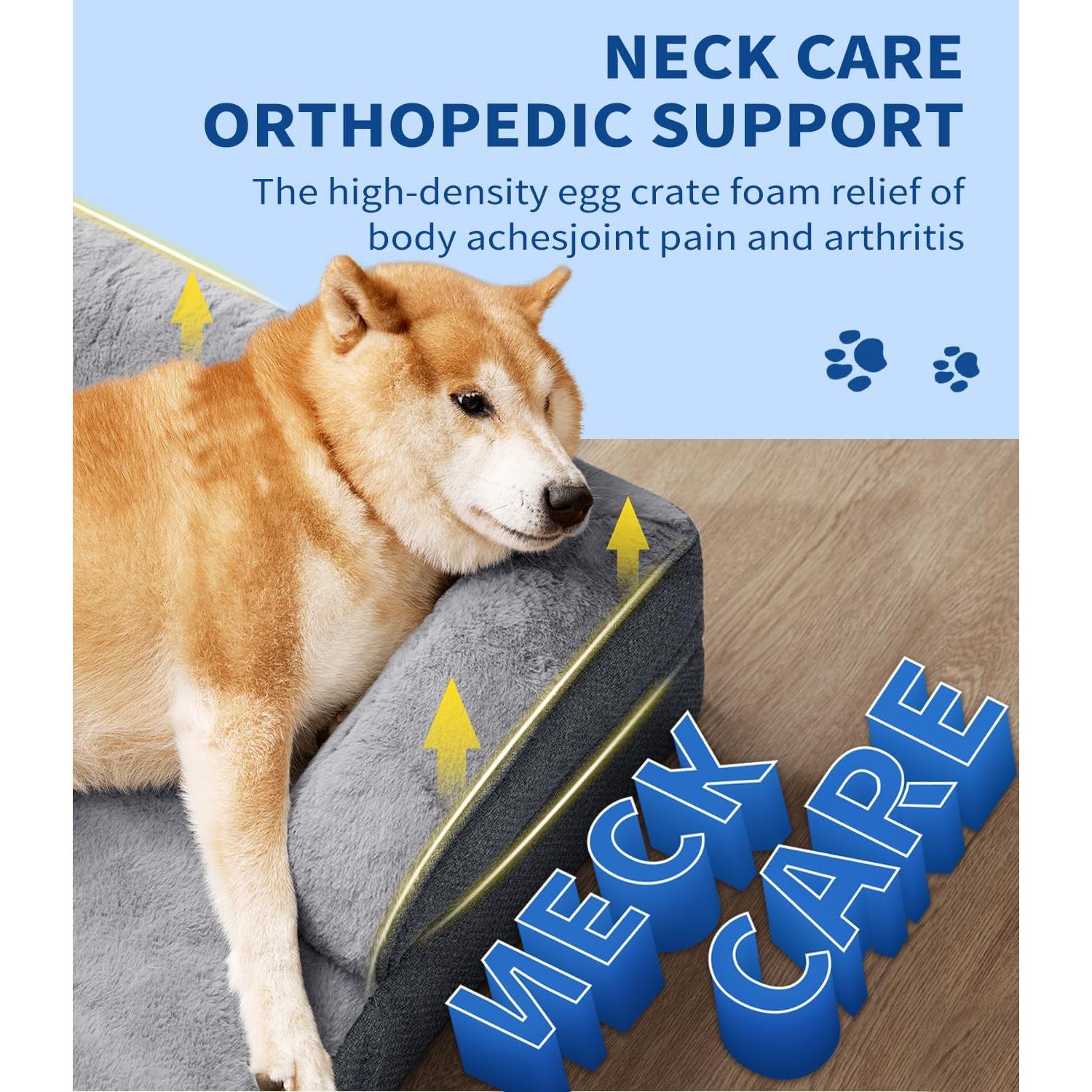 Cama Ortopédica para Perros Made4pet 96.5x71.1 cm Gris