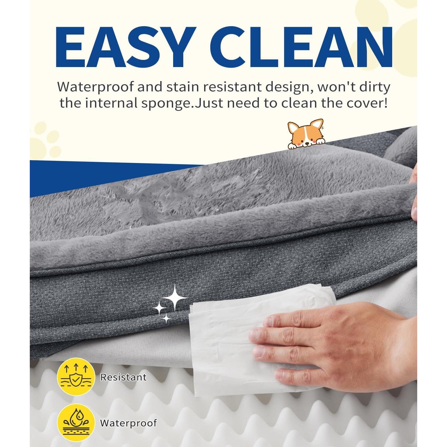 Cama Ortopédica para Perros Made4pet 96.5x71.1 cm Gris