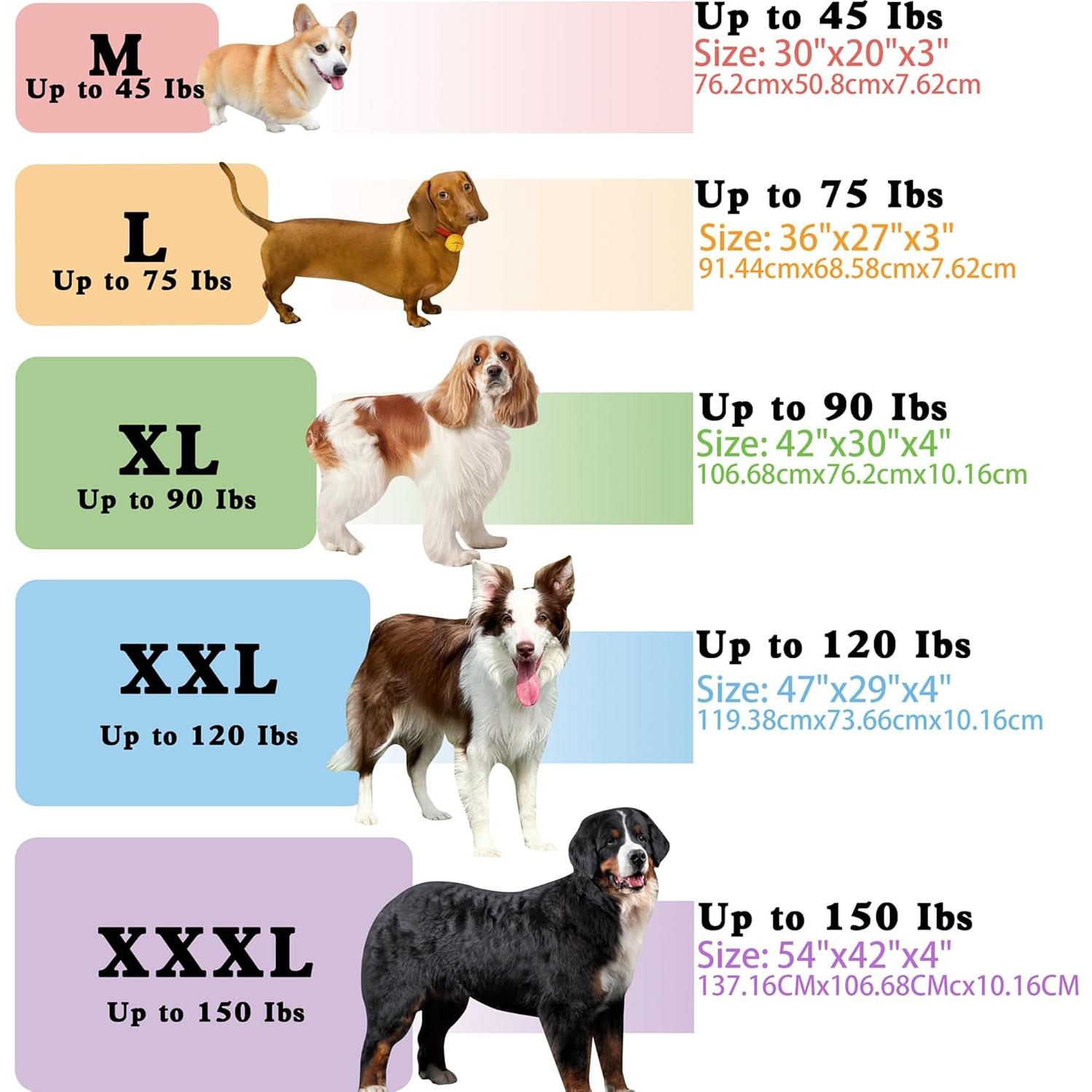 Cama ortopédica para perros grandes Yizhuo L 91.44x68.58cm