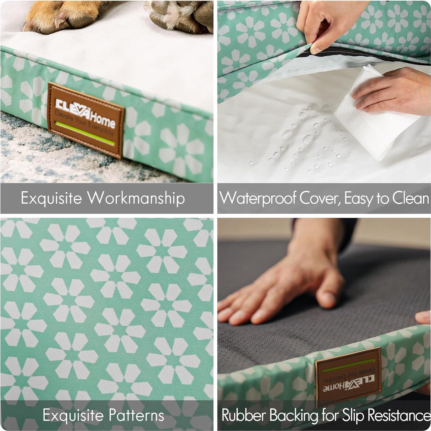 Cama Ortopédica para Perros ClevaHome 91x68cm Impermeable